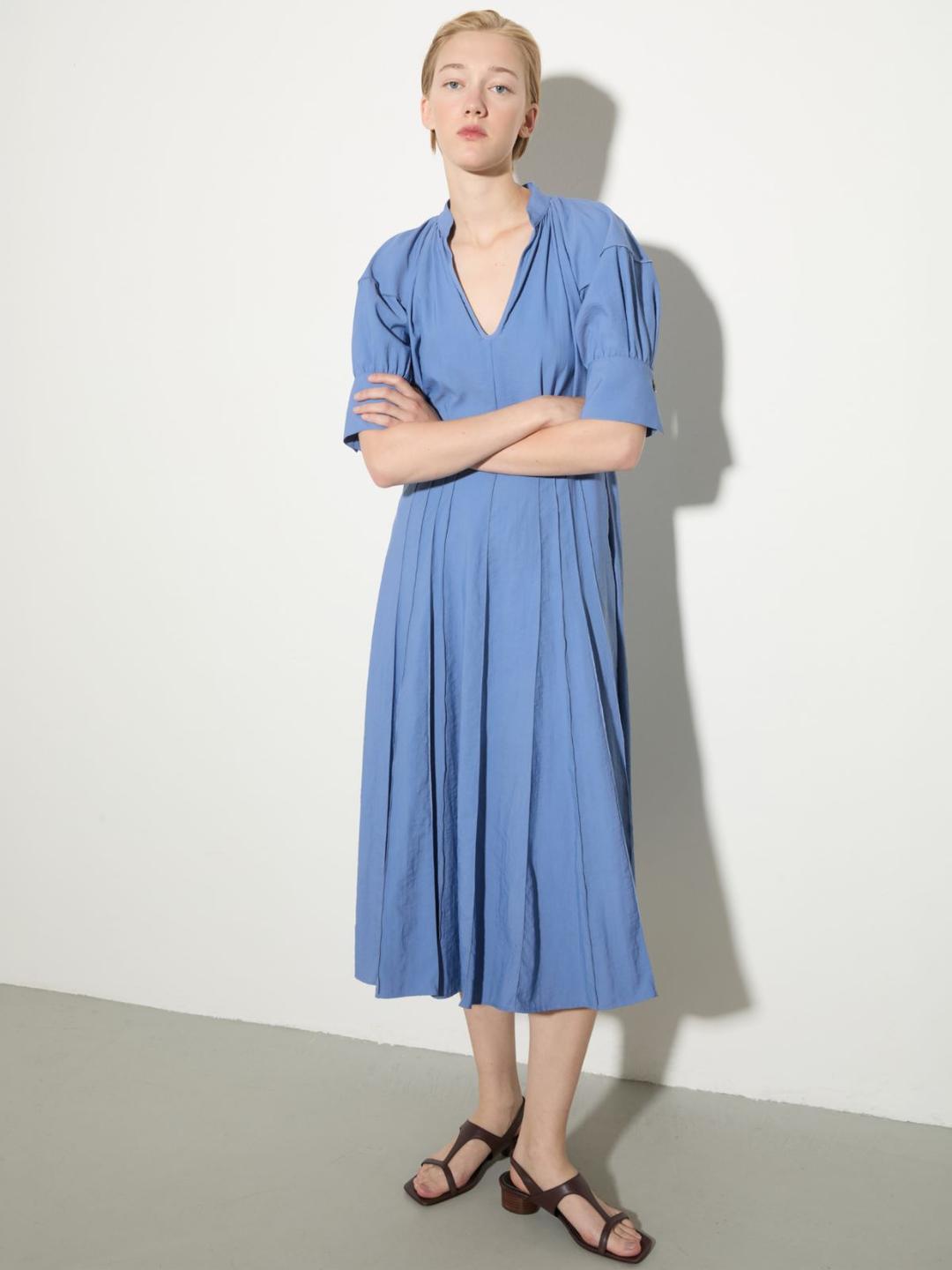 Abito fit & flare in nylon fluido | Max&Co Abito fit & flare in nylon fluido - vista alternativa - 10 | Max&Co