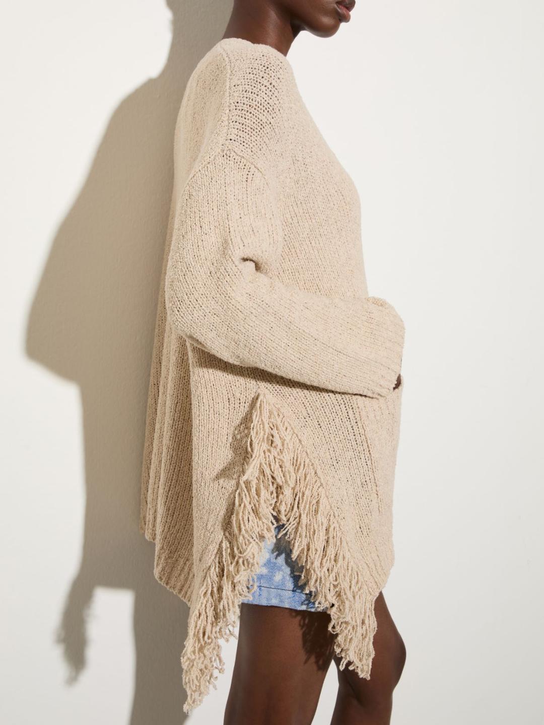 Cardigan bouclé con frange | Max&Co Cardigan bouclé con frange - vista alternativa - 0 | Max&Co