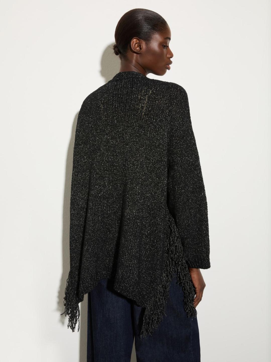 Cardigan bouclé con frange | Max&Co Cardigan bouclé con frange - vista alternativa - 1 | Max&Co