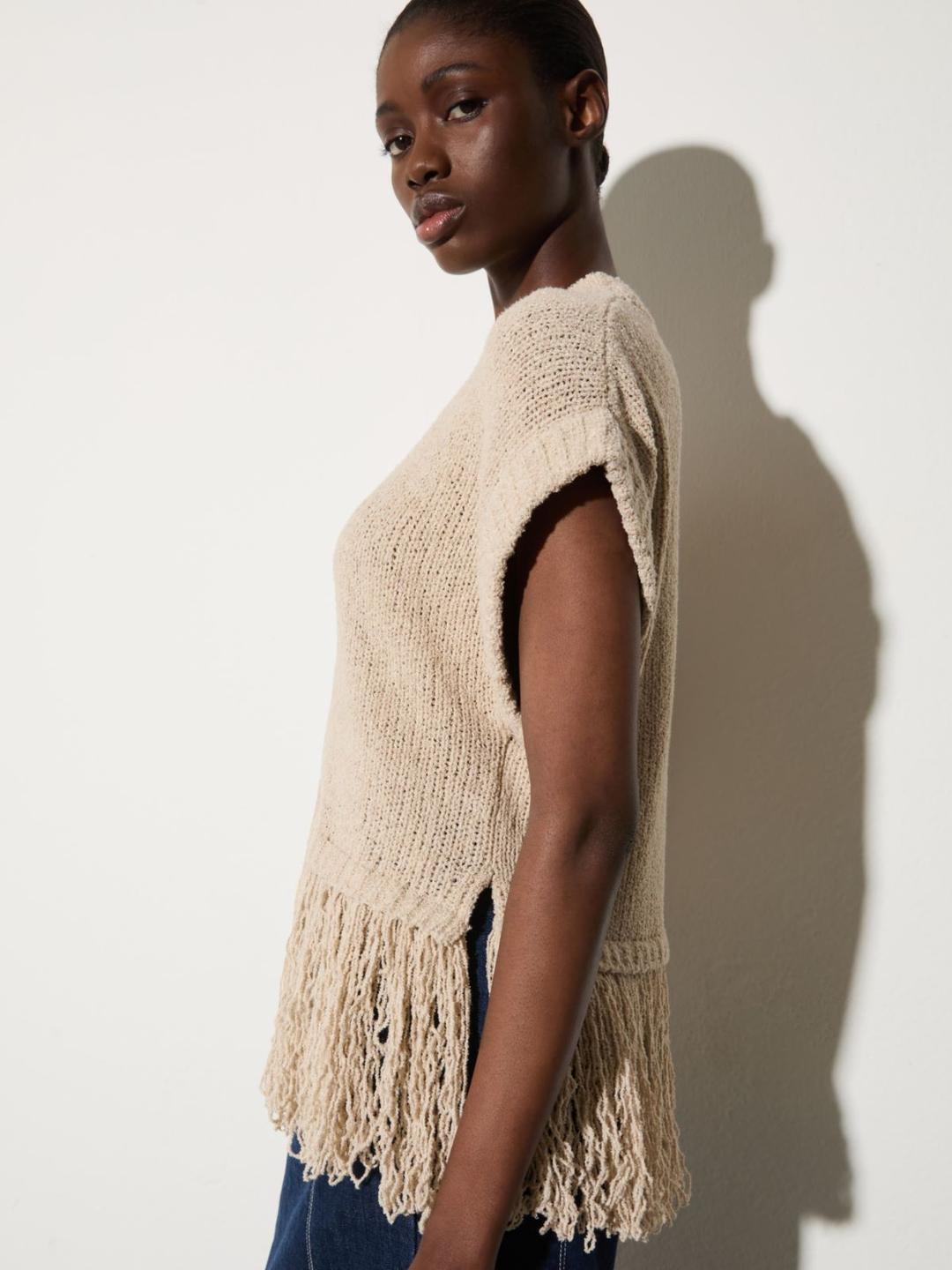 Maglia bouclé con frangia | Max&Co Maglia bouclé con frangia - vista alternativa - 0 | Max&Co