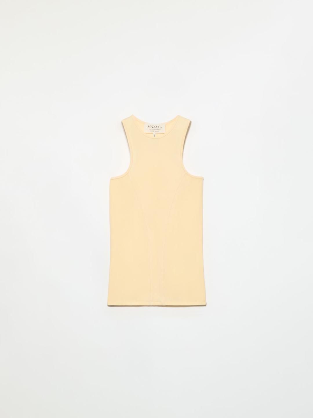 Canotta a costine Sami Miró &Co.llaboration | Max&Co Canotta a costine color pesca di Sami Miró &Co.llaboration con taglio a vogatore e fit aderente, realizzata in jersey modal stretch. | Max&Co