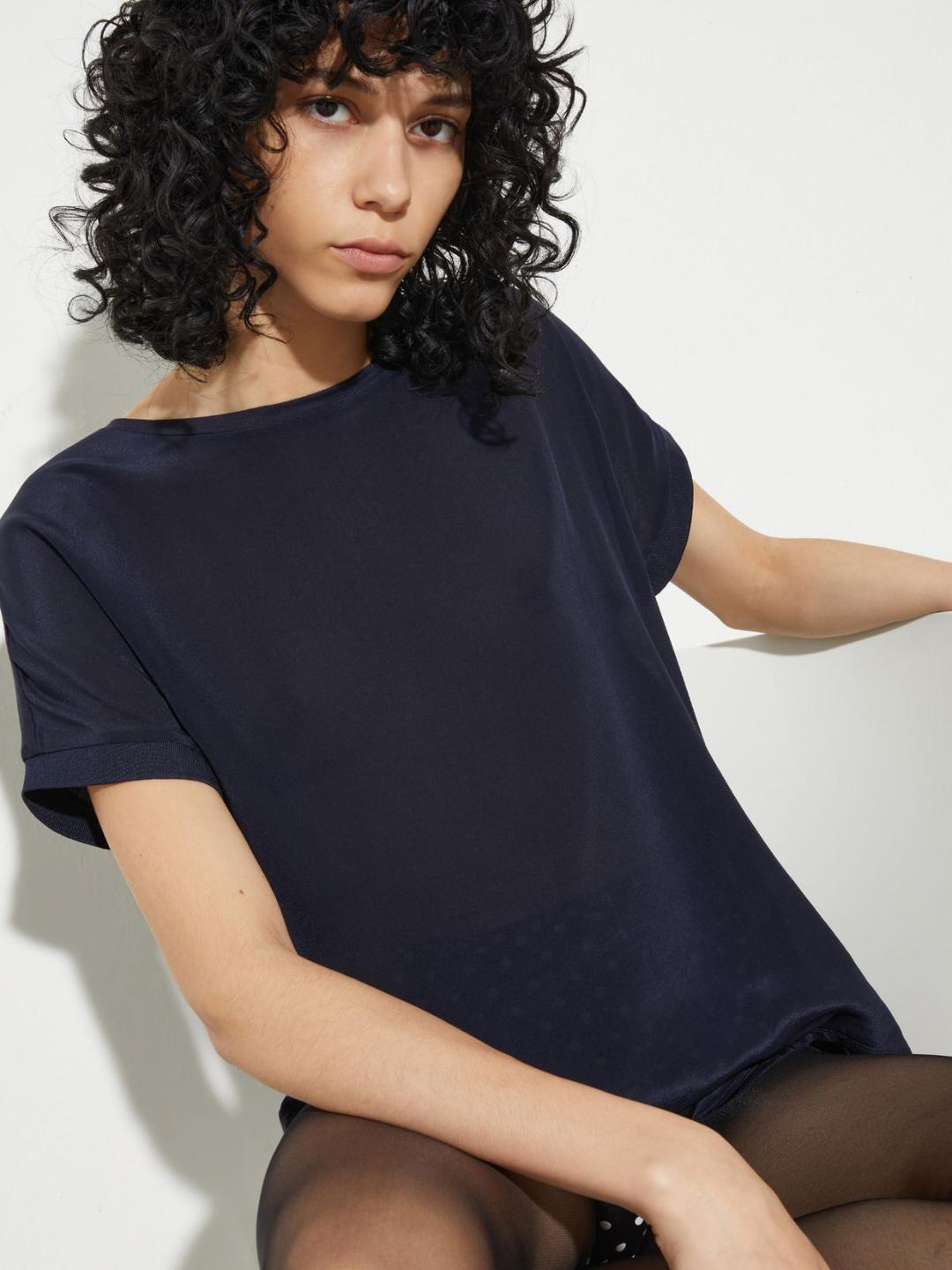 T-shirt in jersey e seta | Max&Co T-shirt in jersey e seta - vista alternativa - 18 | Max&Co