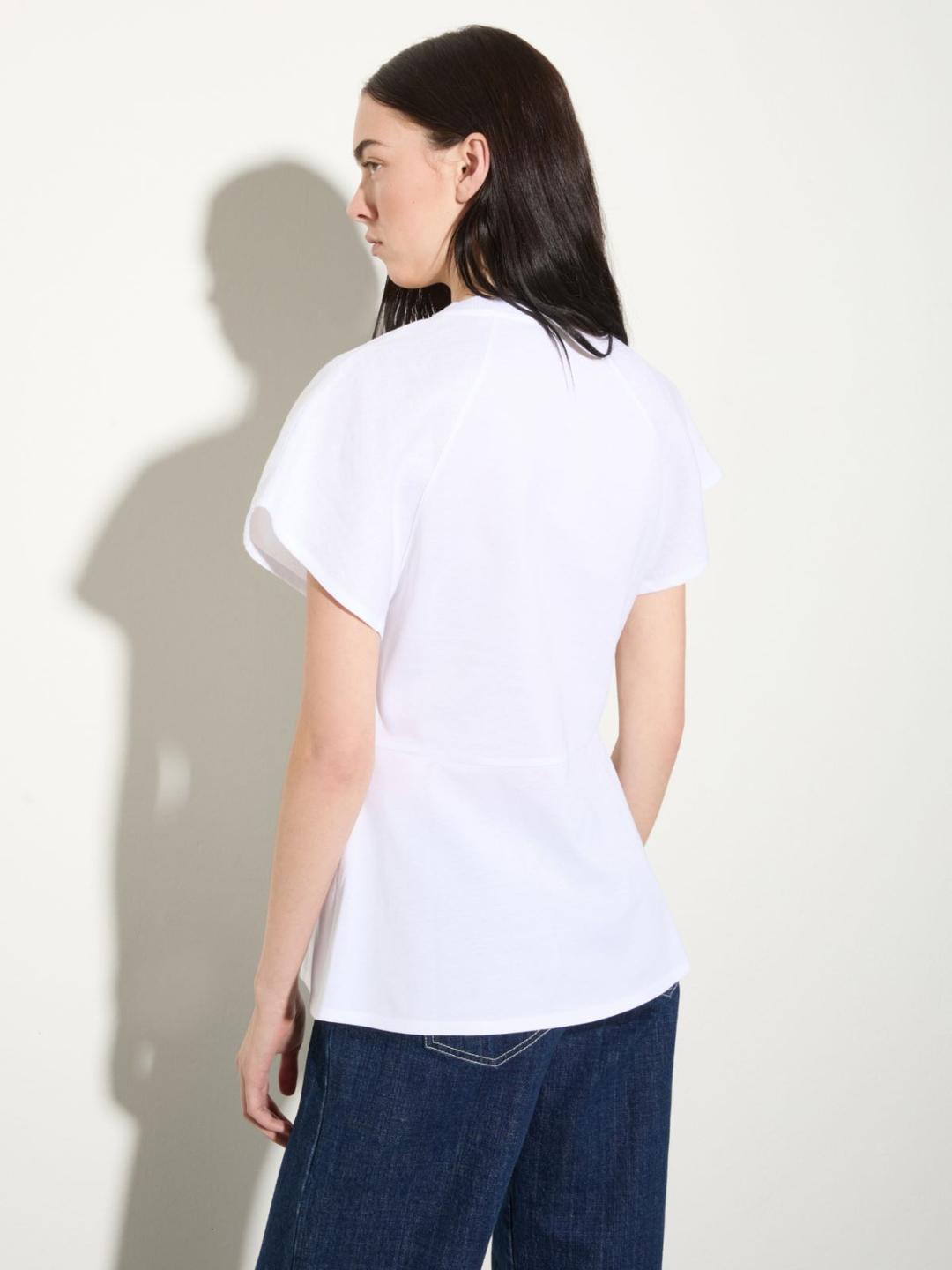 T-shirt in cotone piqué e lino | Max&Co T-shirt in cotone piqué e lino - vista alternativa - 12 | Max&Co