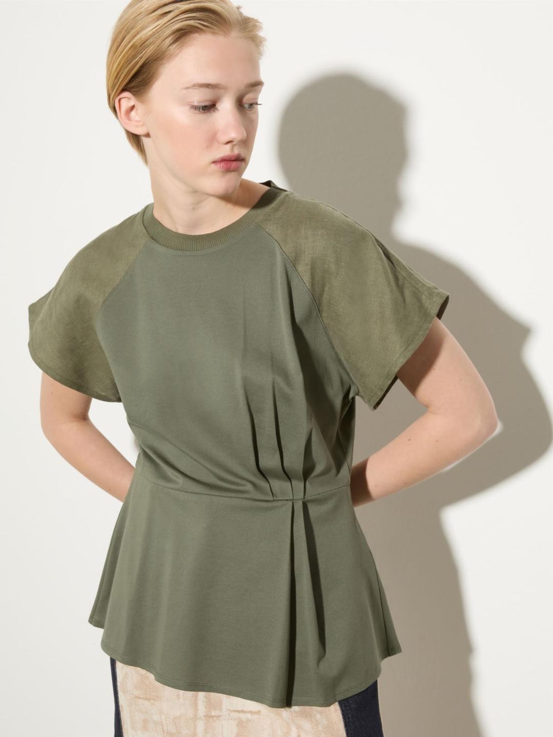 T-shirt in cotone piqué e lino | Max&Co T-shirt in cotone piqué e lino - vista alternativa - 11 | Max&Co