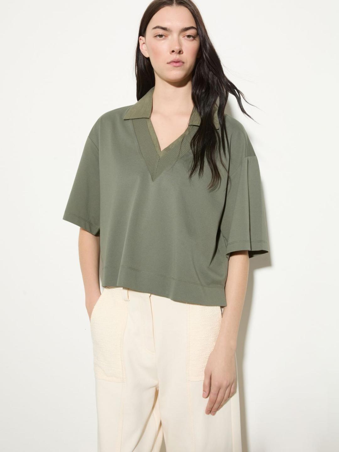 Layered T-shirt in cotone e lino | Max&Co Layered T-shirt in cotone e lino - vista alternativa - 16 | Max&Co