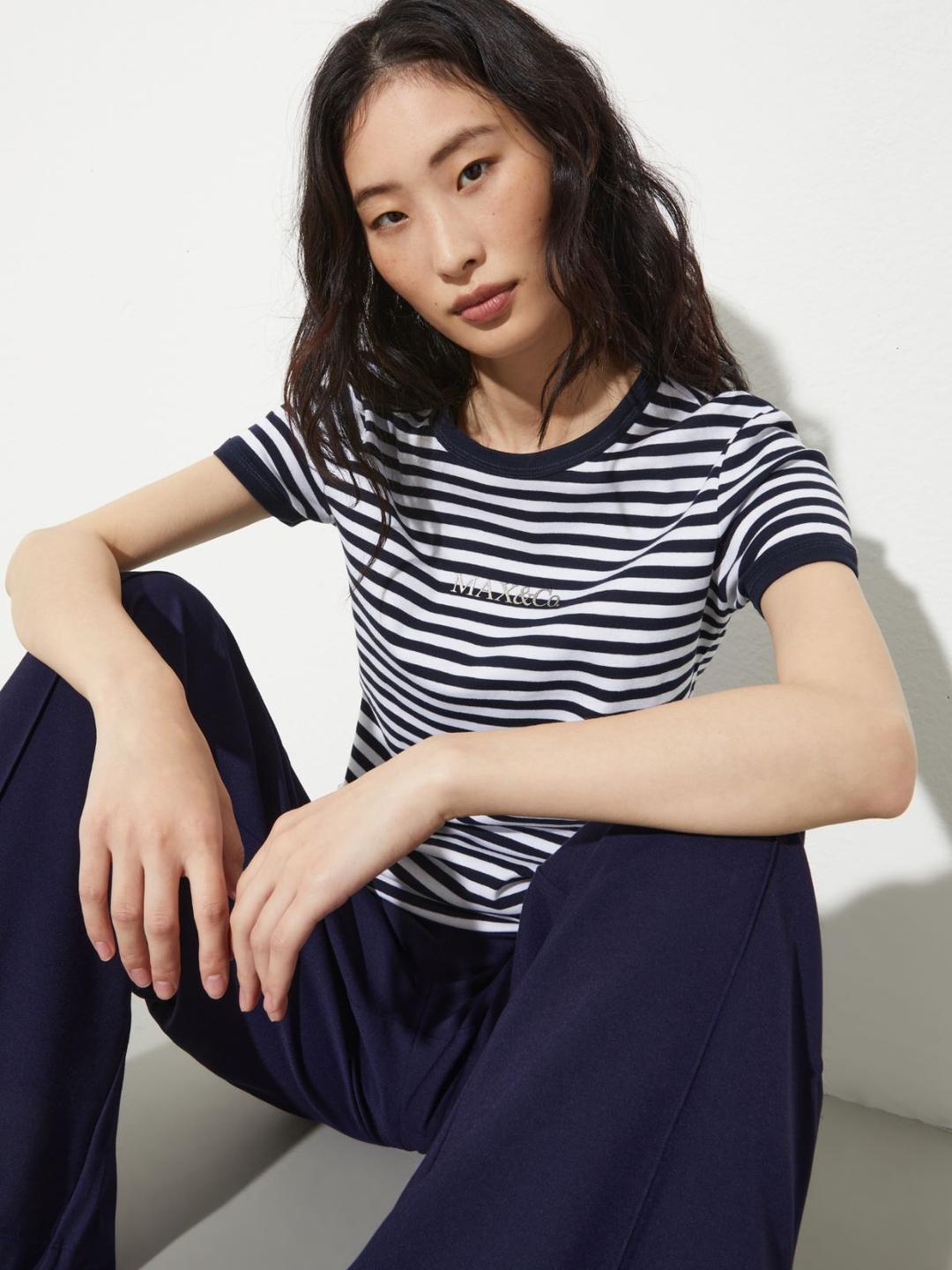 T-shirt slim con logo | Max&Co T-shirt slim con logo - vista alternativa - 4 | Max&Co