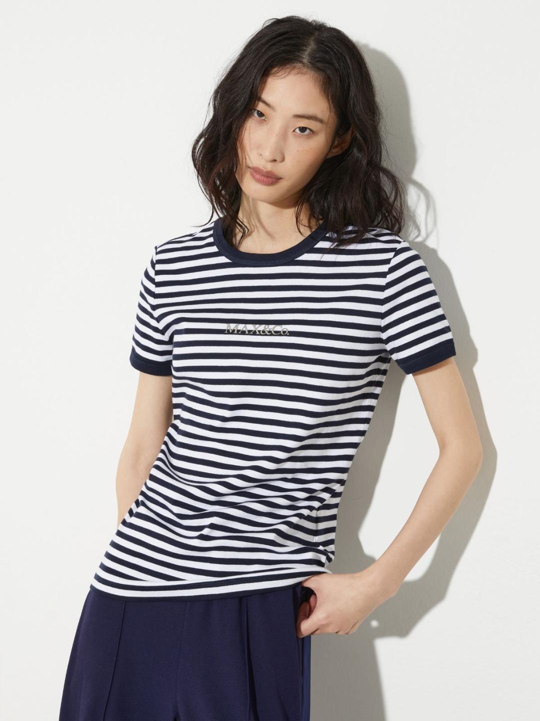 T-shirt slim con logo | Max&Co T-shirt slim con logo - vista alternativa - 4 | Max&Co