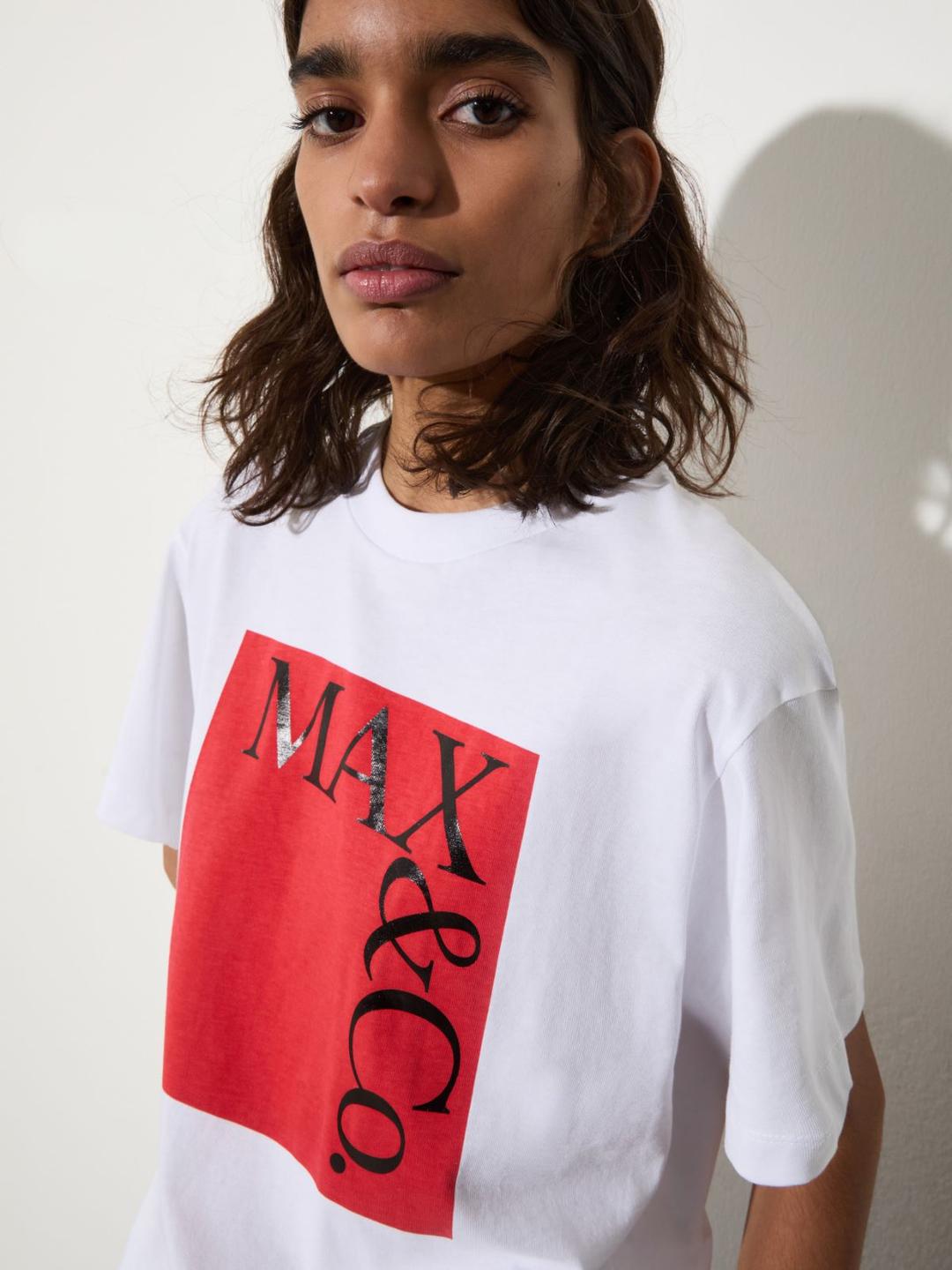 Logo T-shirt in jersey di cotone | Max&Co Logo T-shirt in jersey di cotone - vista alternativa - 5 | Max&Co