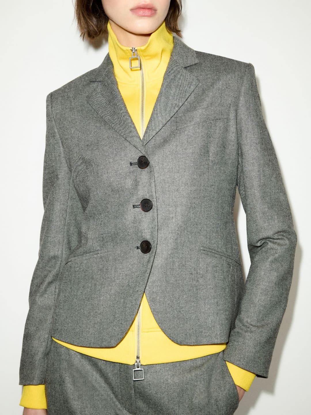 Blazer slim in flanella | Max&Co Blazer slim in flanella - vista alternativa - 2 | Max&Co