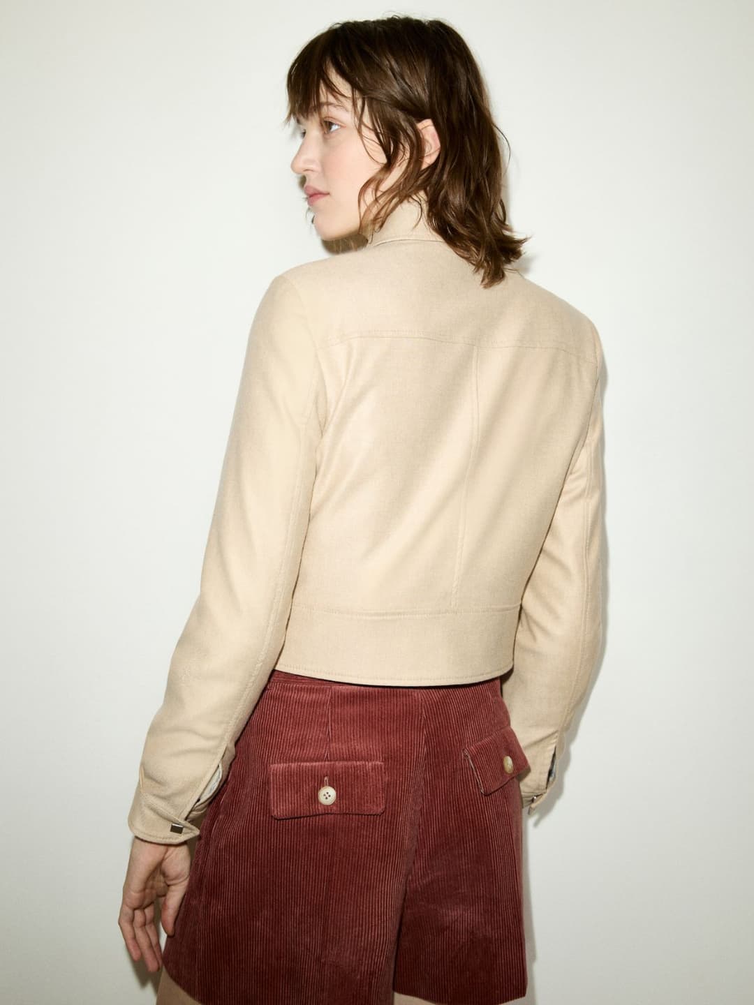 Giacca cropped in flanella | Max&Co Giacca cropped in flanella - vista alternativa - 3 | Max&Co