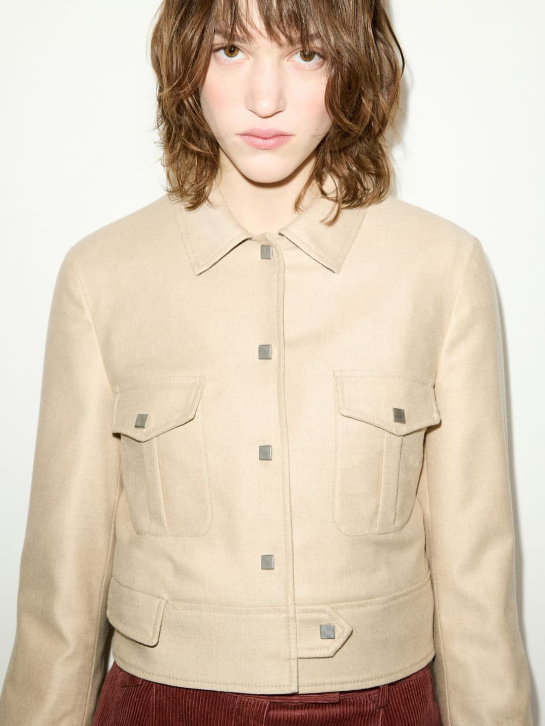Giacca cropped in flanella | Max&Co Giacca cropped in flanella - vista alternativa - 3 | Max&Co