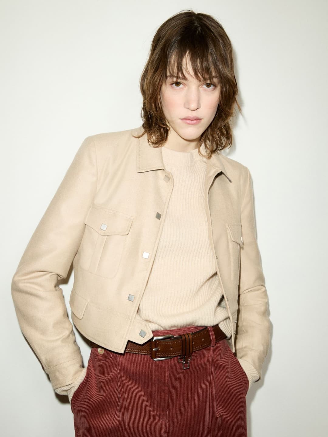 Giacca cropped in flanella | Max&Co Giacca cropped in flanella - vista alternativa - 3 | Max&Co