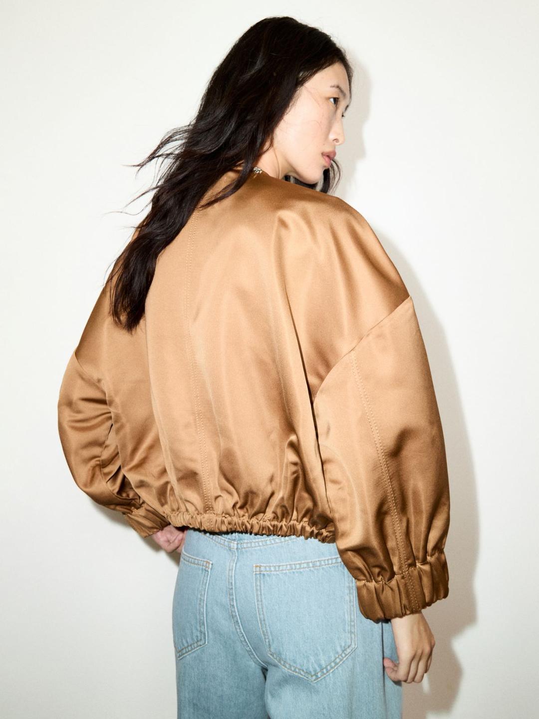 Bomber in duchesse con ricami | Max&Co Bomber in duchesse con ricami - vista alternativa - 0 | Max&Co