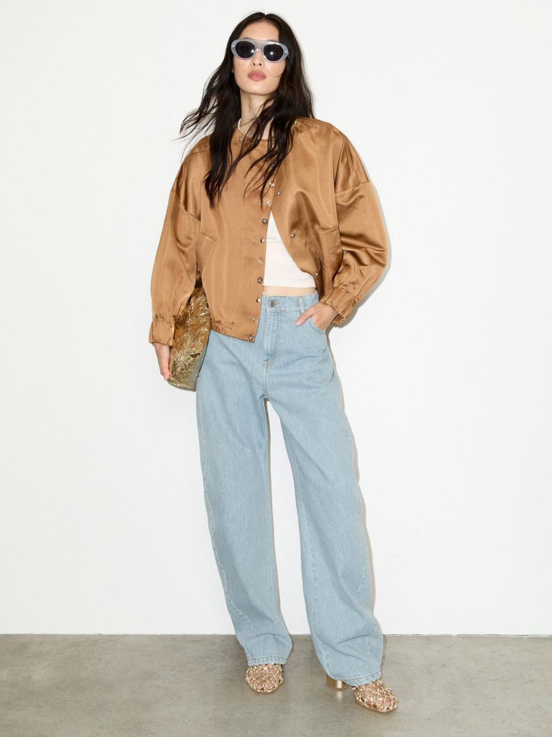 Bomber in duchesse con ricami | Max&Co Bomber in duchesse con ricami - vista alternativa - 0 | Max&Co