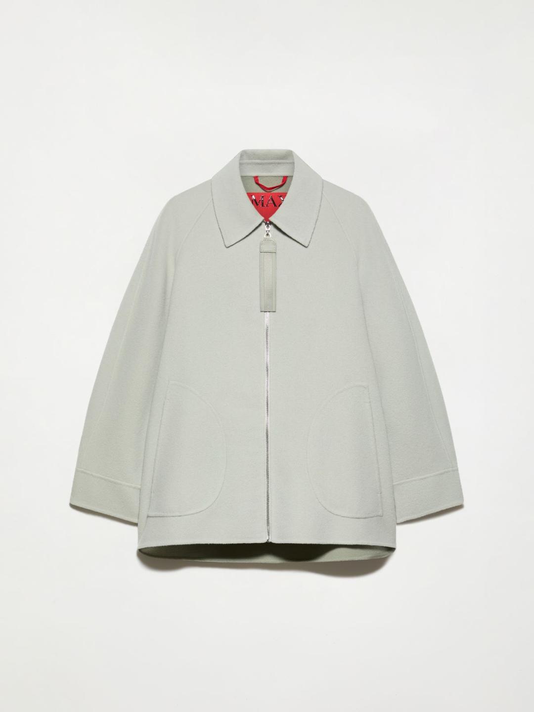 Giacca in lana double | Max&Co Giacca in lana double GIADA con taglio oversize, collo a camicia, maniche raglan e zip frontale in metallo. | Max&Co
