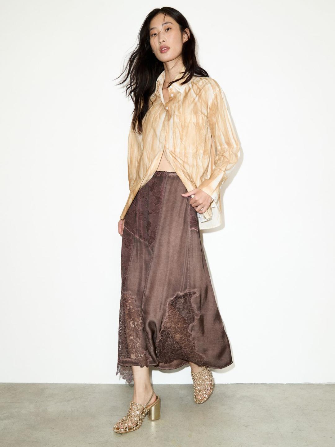 Gonna con intarsi in pizzo | Max&Co Gonna con intarsi in pizzo - vista alternativa - 31 | Max&Co