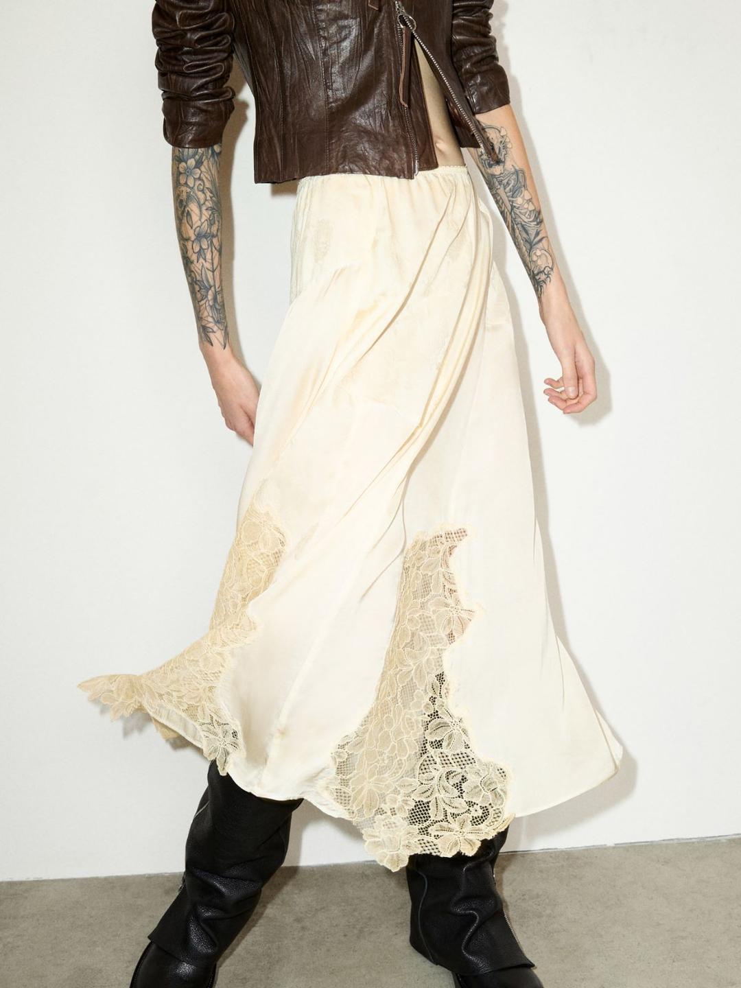 Gonna con intarsi in pizzo | Max&Co Gonna con intarsi in pizzo - vista alternativa - 26 | Max&Co