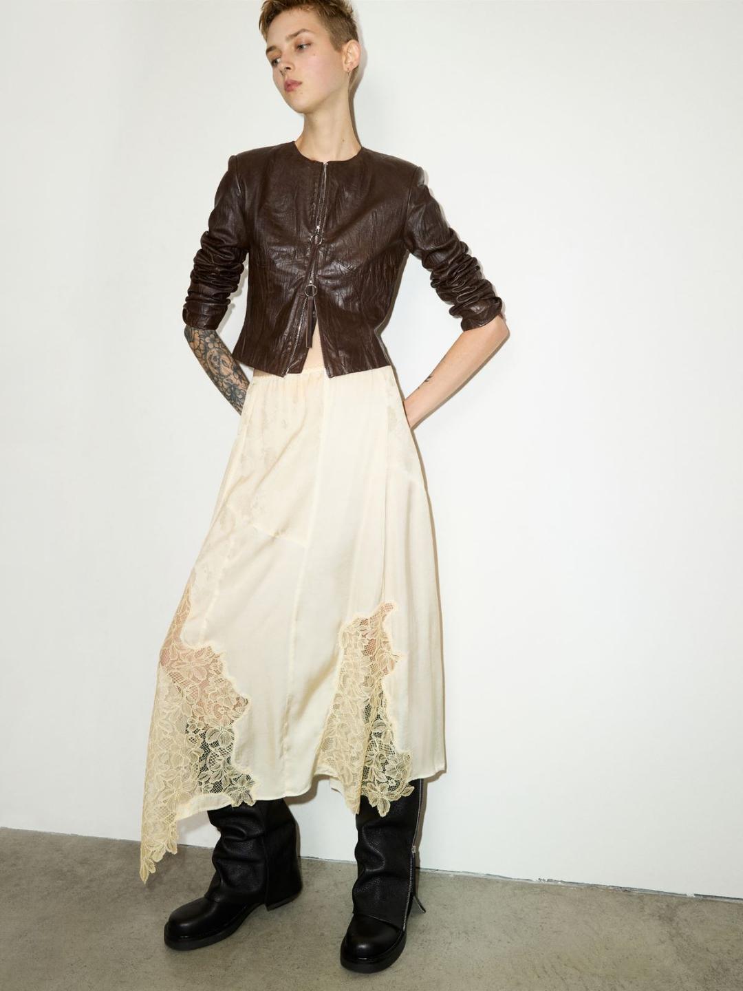 Gonna con intarsi in pizzo | Max&Co Gonna con intarsi in pizzo - vista alternativa - 26 | Max&Co