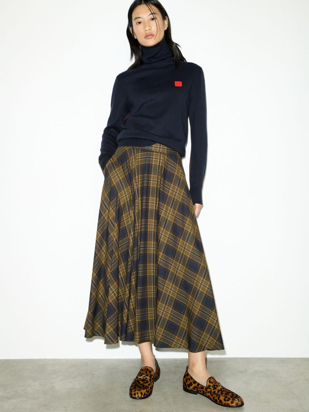 Gonna midi a disegno check | Max&Co Gonna midi a disegno check - vista alternativa - 6 | Max&Co