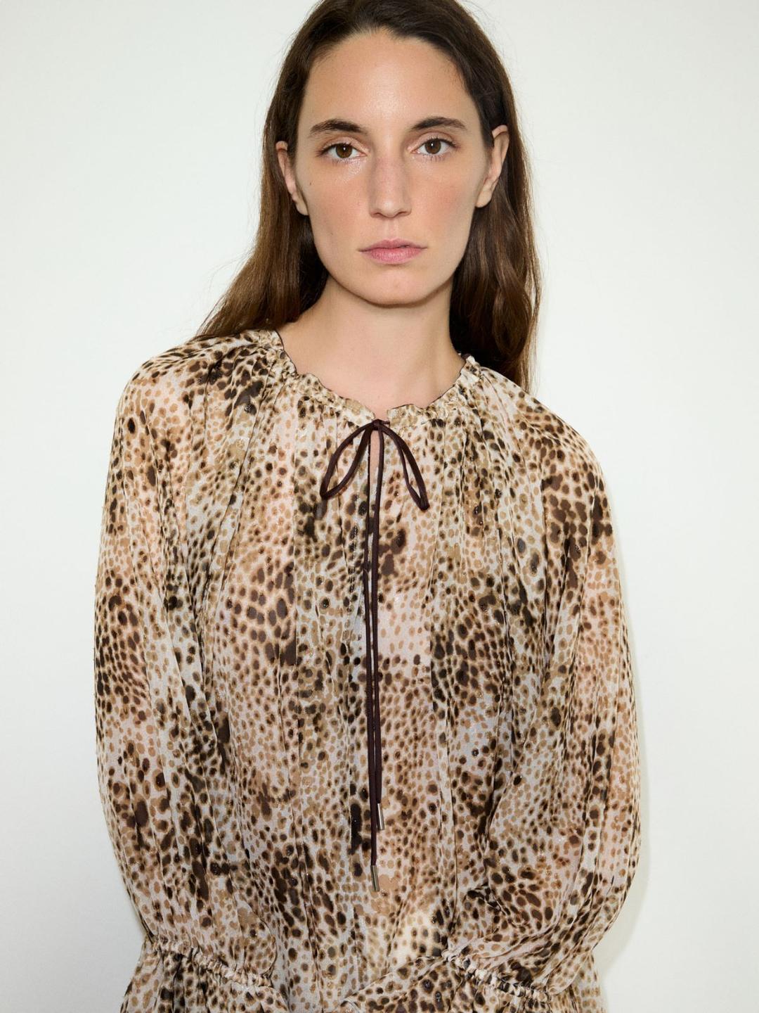 Blusa in chiffon a fil coupé | Max&Co Blusa in chiffon a fil coupé - vista alternativa - 2 | Max&Co