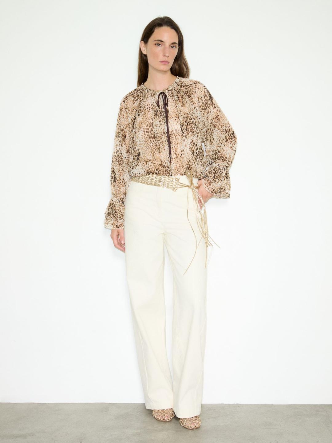 Blusa in chiffon a fil coupé | Max&Co Blusa in chiffon a fil coupé - vista alternativa - 2 | Max&Co