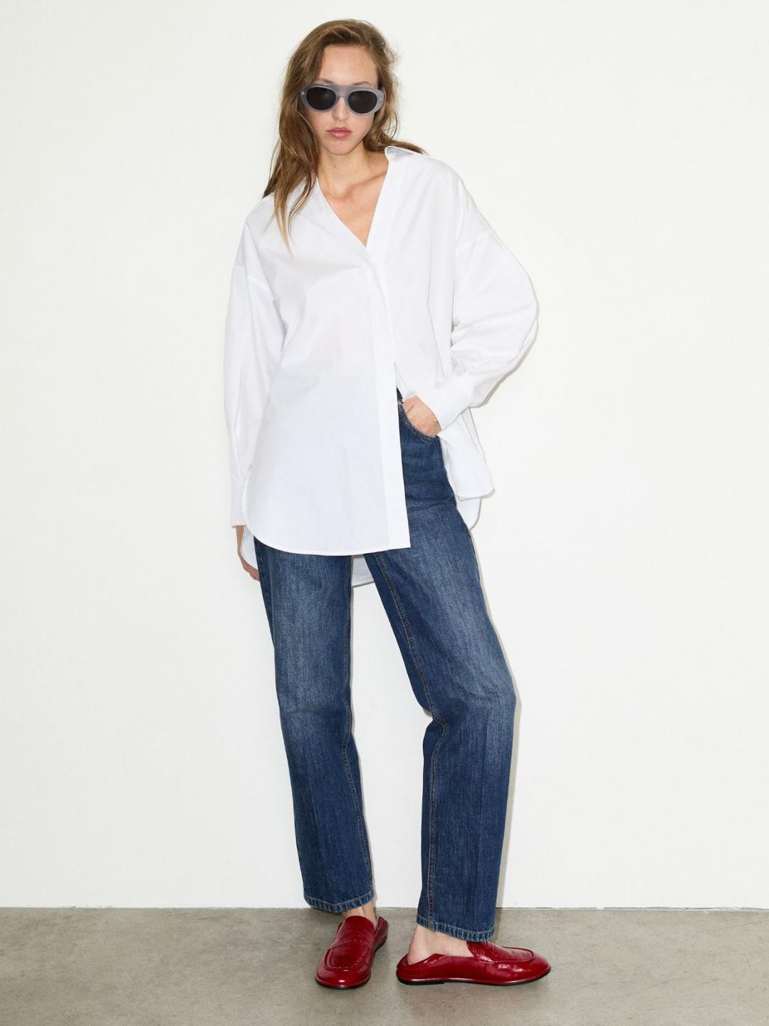 Camicia oversize in popeline | Max&Co Camicia oversize in popeline - vista alternativa - 6 | Max&Co