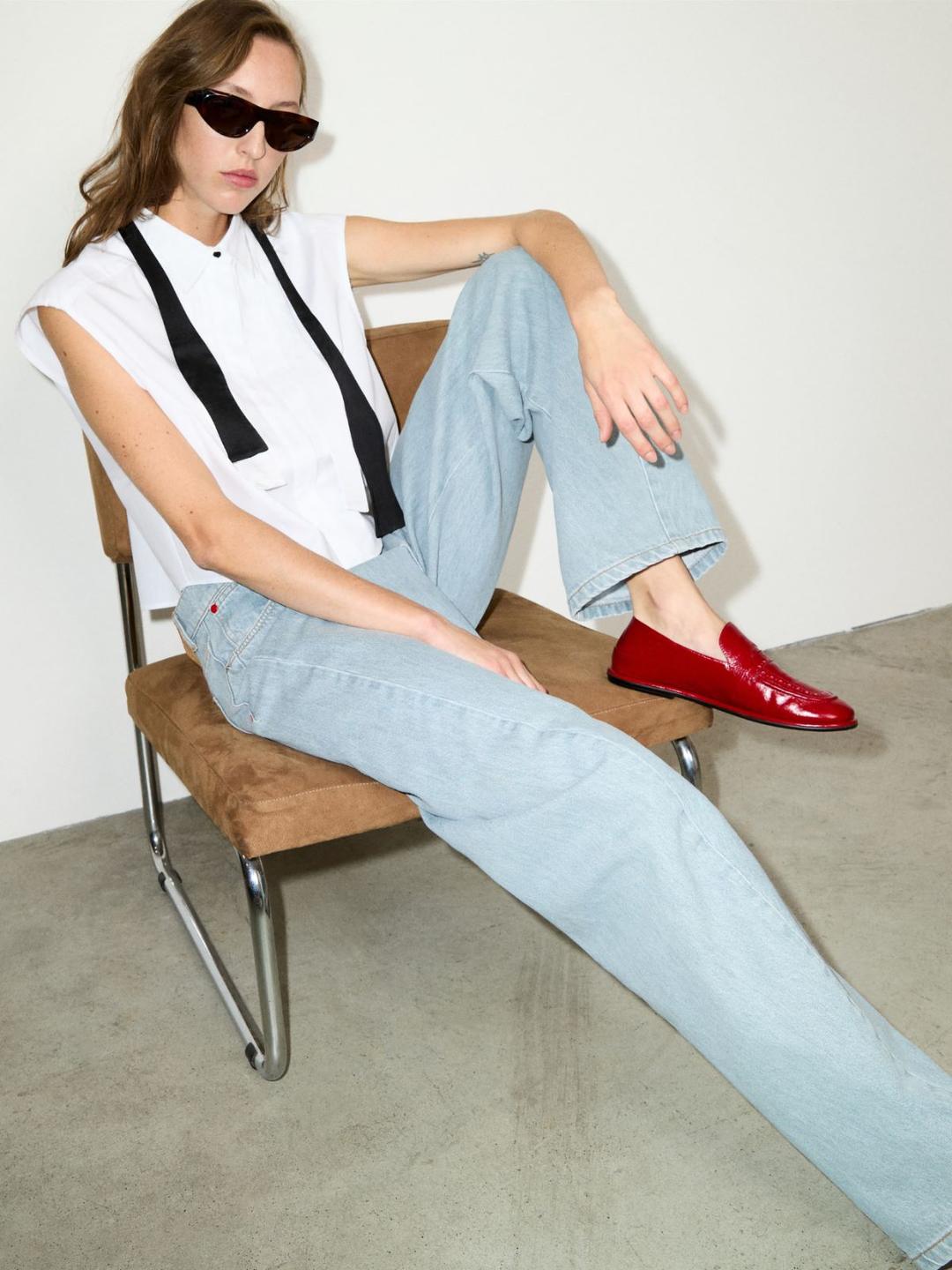 Camicia cropped con plastron | Max&Co Camicia cropped con plastron - vista alternativa - 1 | Max&Co