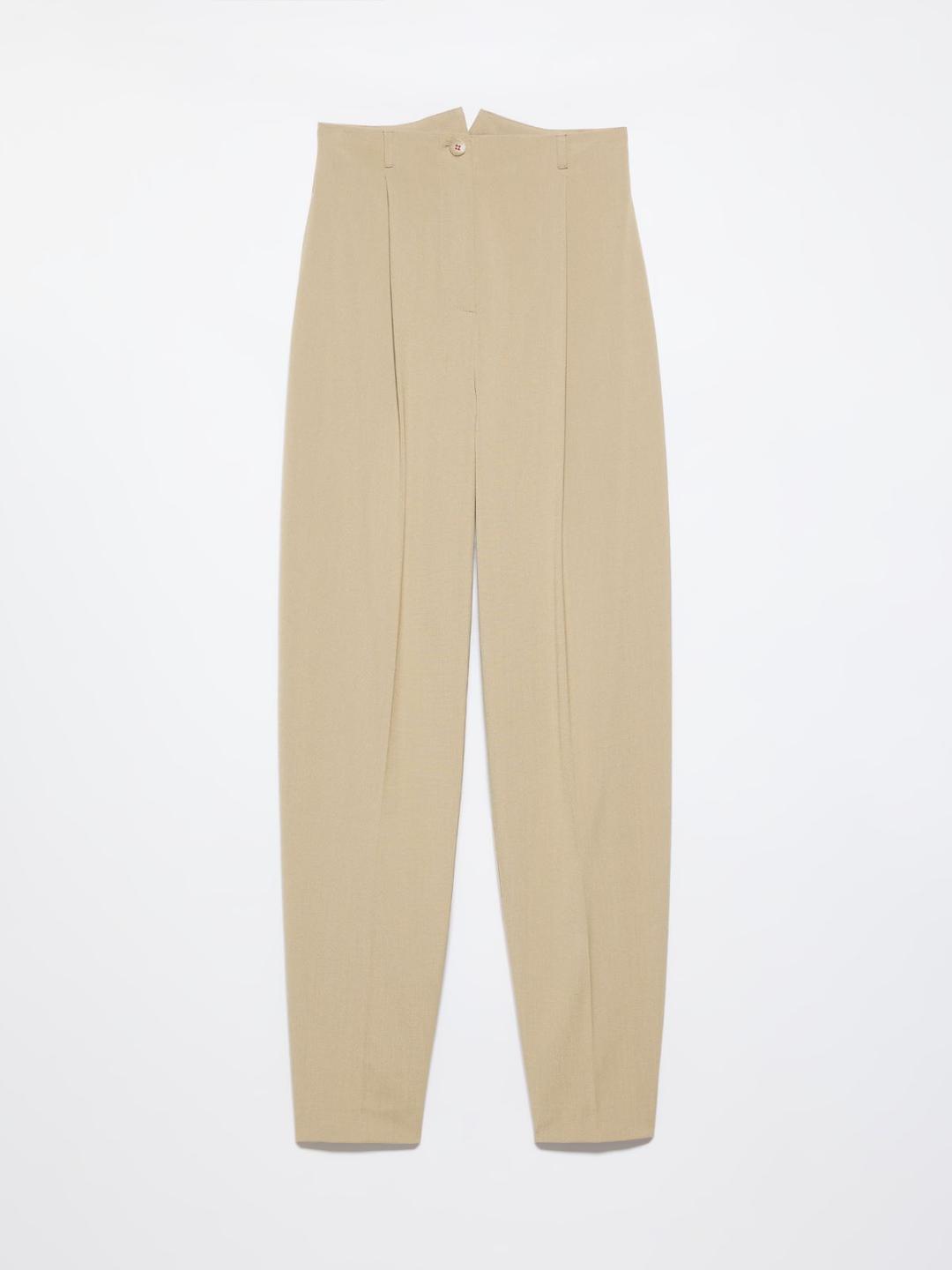 Pantaloni barrel leg sartoriali | Max&Co Pantaloni barrel leg sartoriali color tortora con vita alta, pieghe sul davanti e tasche inserite ai fianchi. | Max&Co
