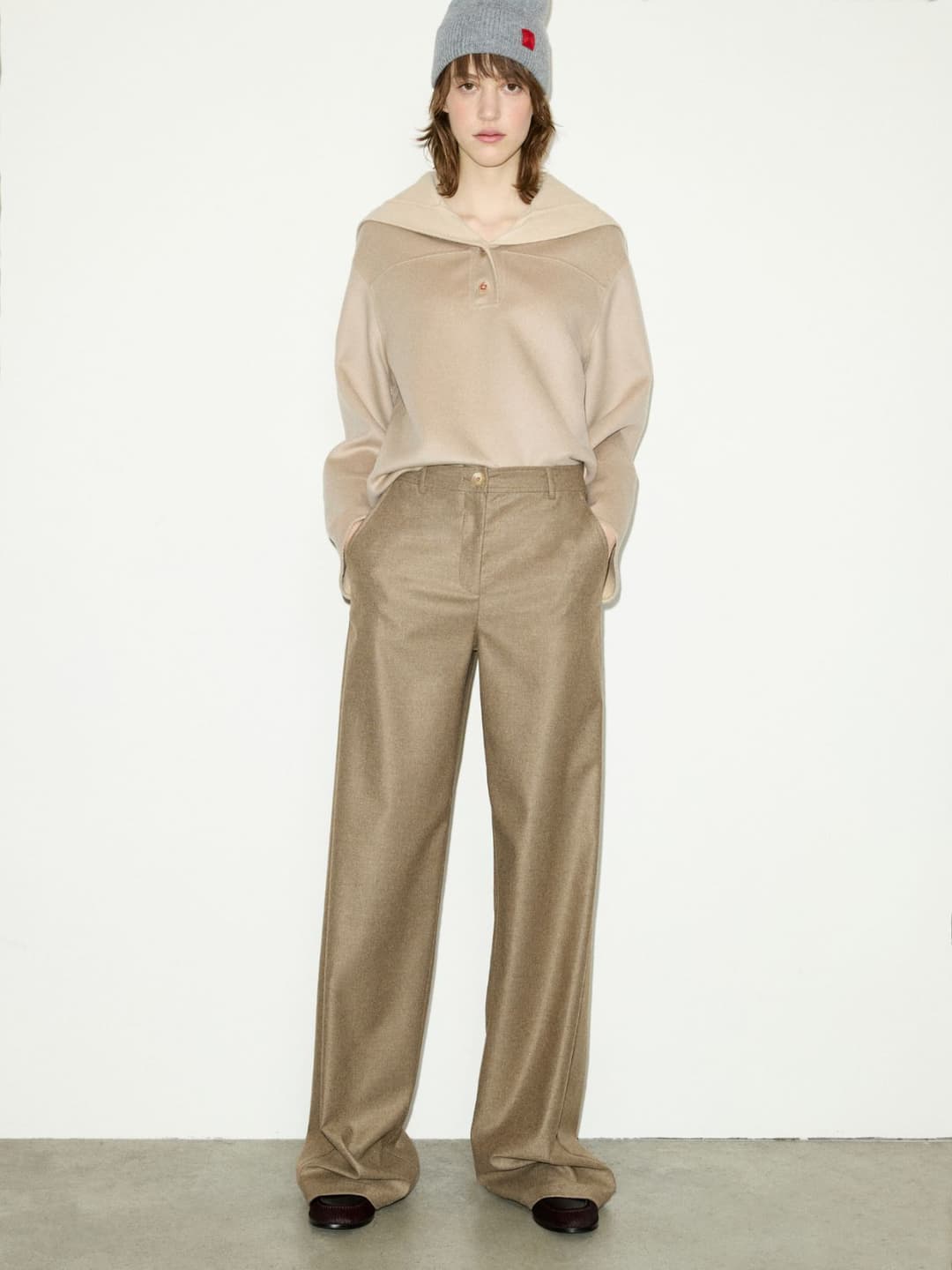 Pantaloni ampi in flanella | Max&Co Pantaloni ampi in flanella - vista alternativa - 7 | Max&Co
