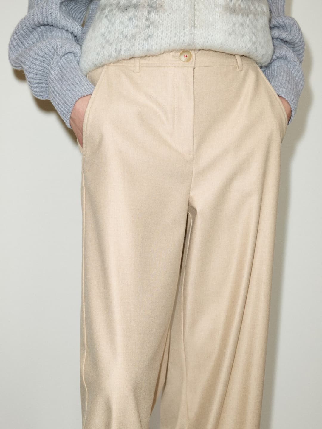 Pantaloni ampi in flanella | Max&Co Pantaloni ampi in flanella - vista alternativa - 8 | Max&Co