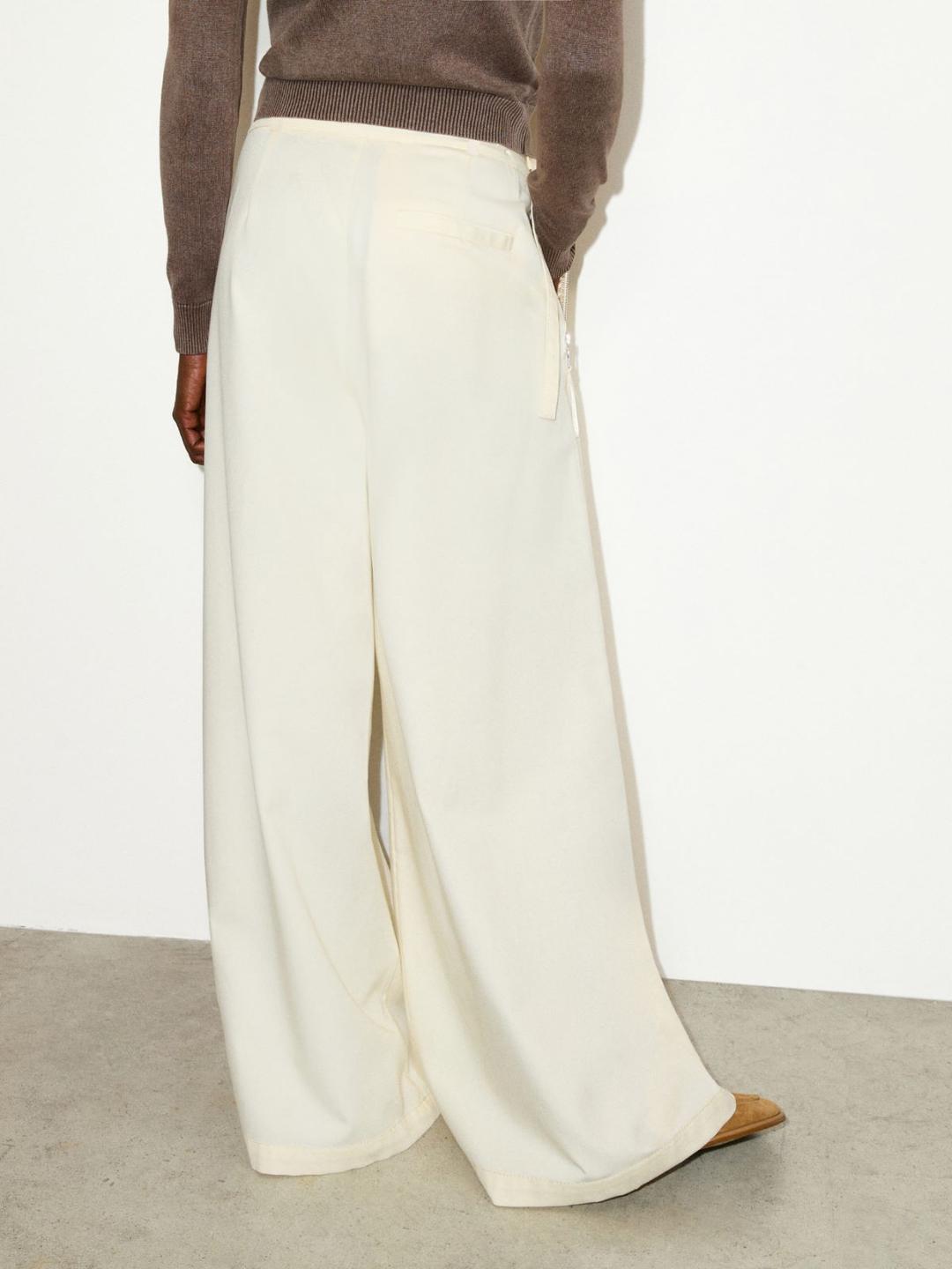 Pantaloni extra-wide in cotone | Max&Co Pantaloni extra-wide in cotone - vista alternativa - 2 | Max&Co
