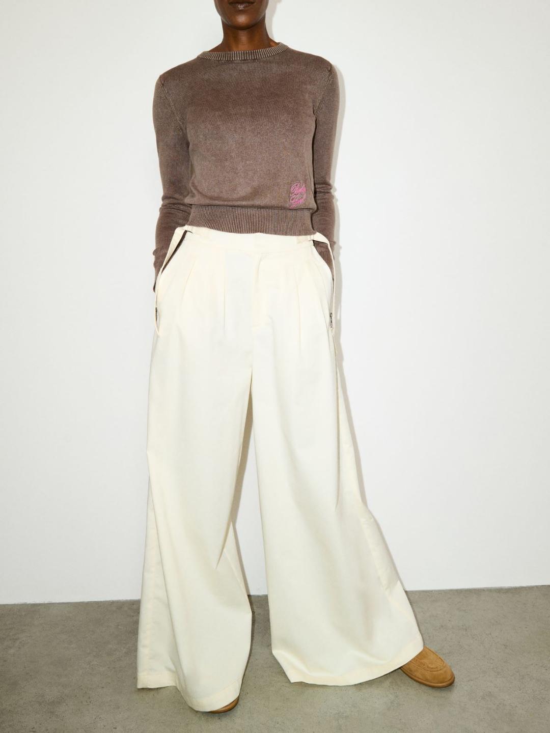 Pantaloni extra-wide in cotone | Max&Co Pantaloni extra-wide in cotone - vista alternativa - 2 | Max&Co