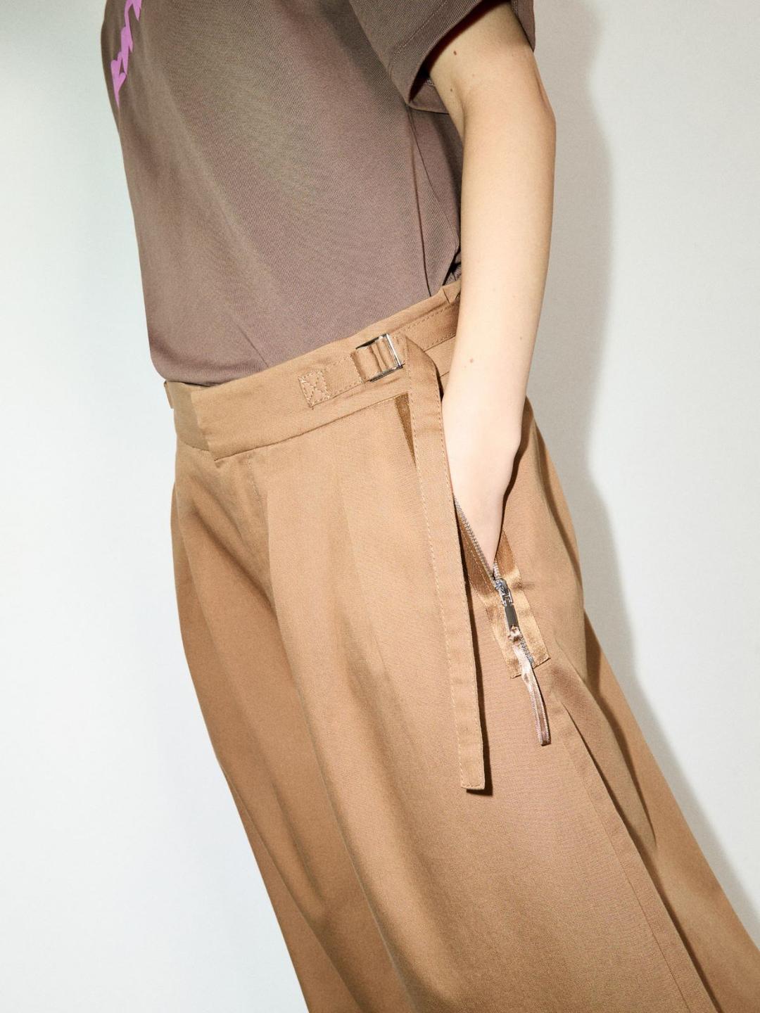 Pantaloni extra-wide in cotone | Max&Co Pantaloni extra-wide in cotone - vista alternativa - 0 | Max&Co