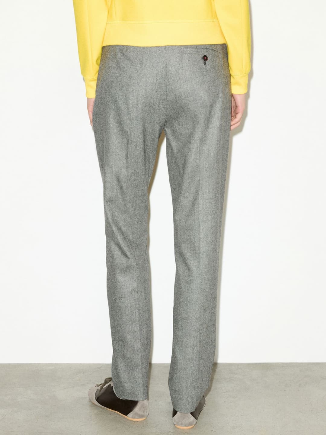 Pantaloni slim in flanella | Max&Co Pantaloni slim in flanella - vista alternativa - 1 | Max&Co