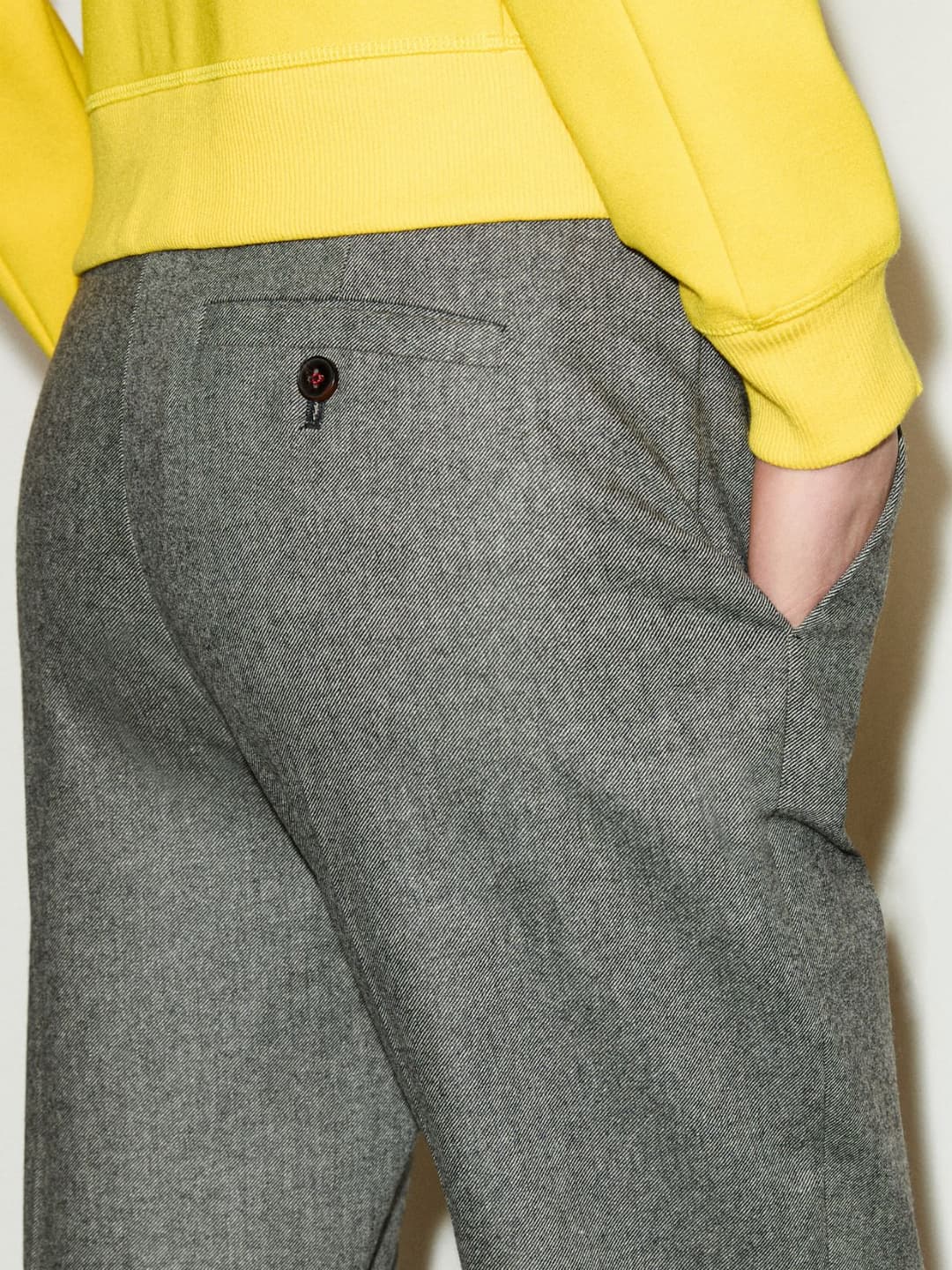 Pantaloni slim in flanella | Max&Co Pantaloni slim in flanella - vista alternativa - 1 | Max&Co