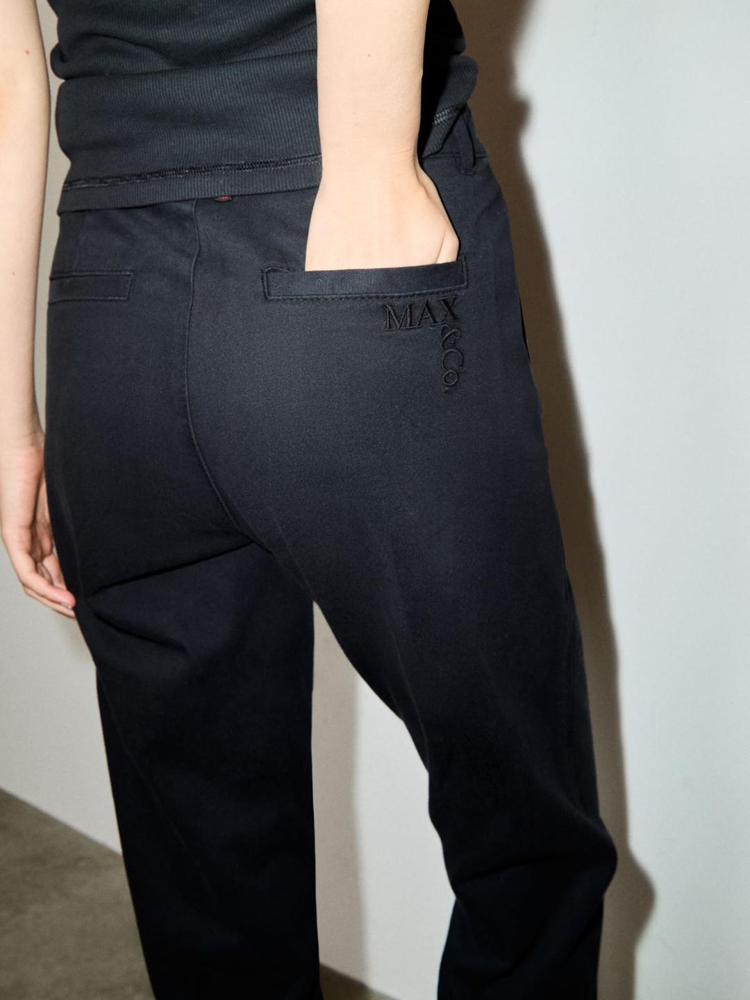 Pantaloni in gabardine di cotone | Max&Co Pantaloni in gabardine di cotone - vista alternativa - 6 | Max&Co