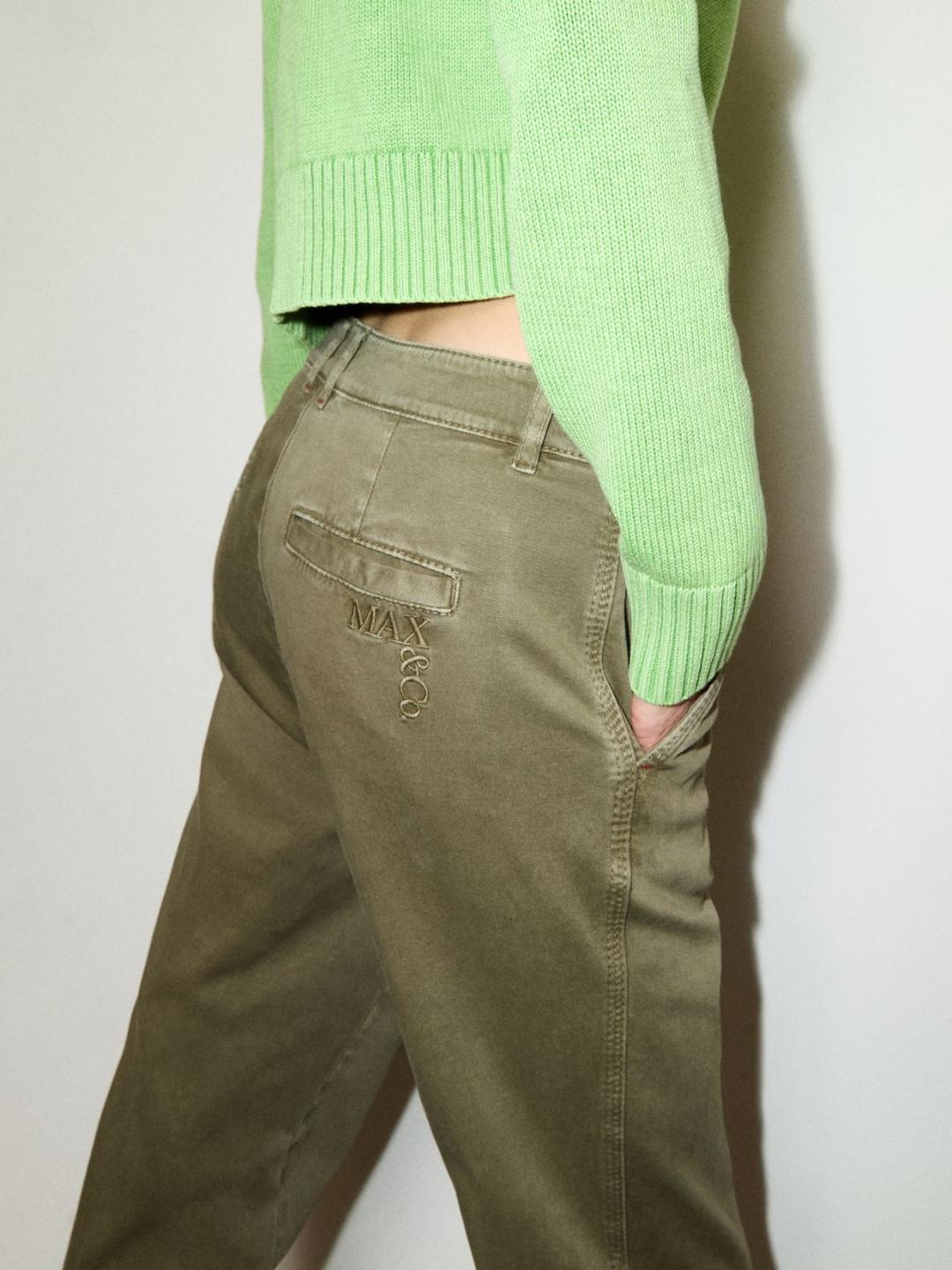 Pantaloni in gabardine di cotone | Max&Co Pantaloni in gabardine di cotone - vista alternativa - 7 | Max&Co