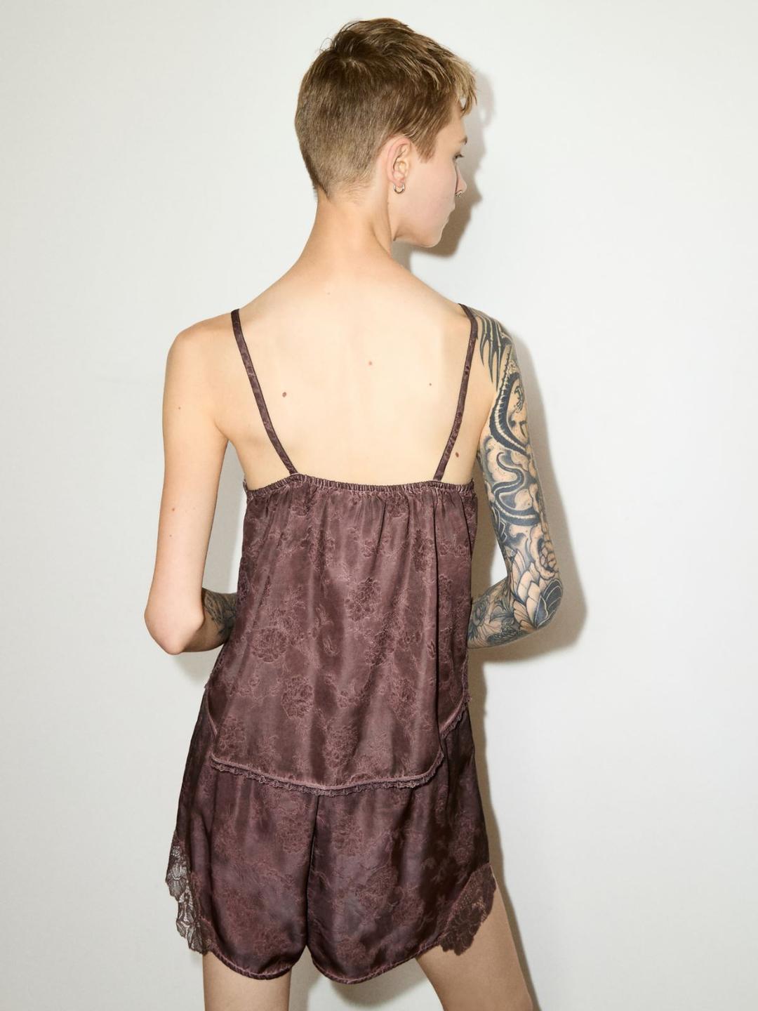 Top jacquard con pizzo | Max&Co Top jacquard con pizzo - vista alternativa - 6 | Max&Co