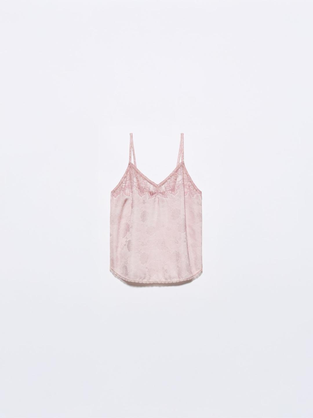 Top jacquard con pizzo | Max&Co Top jacquard con pizzo | Max&Co