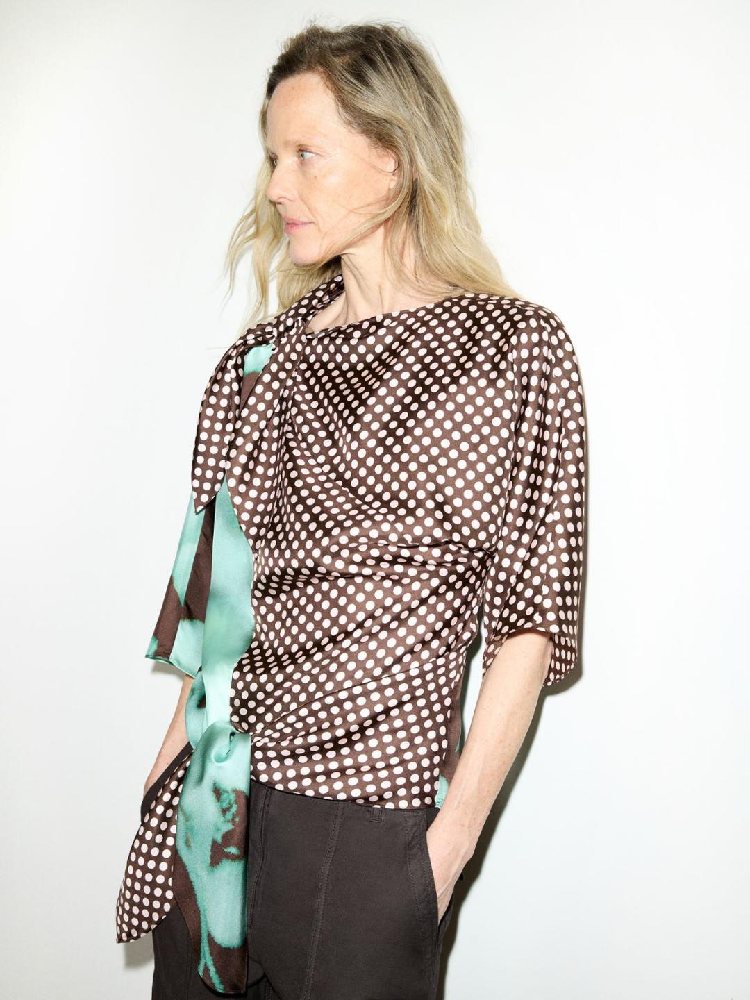 Blusa in twill di seta | Max&Co Blusa in twill di seta - vista alternativa - 5 | Max&Co