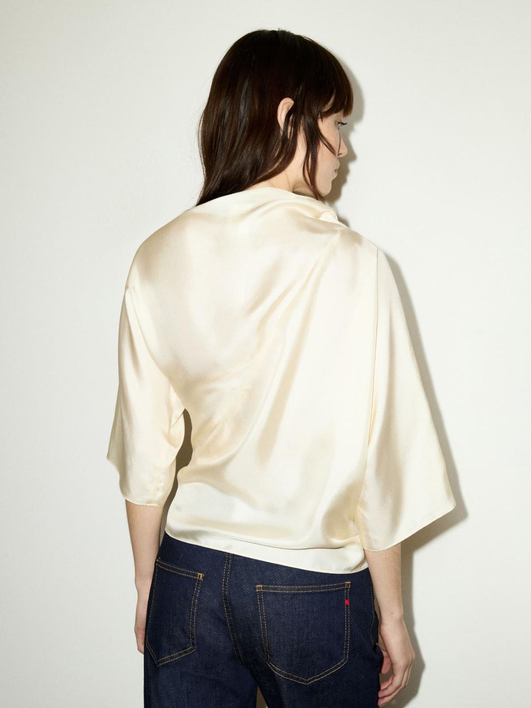 Blusa in twill di seta | Max&Co Blusa in twill di seta - vista alternativa - 7 | Max&Co