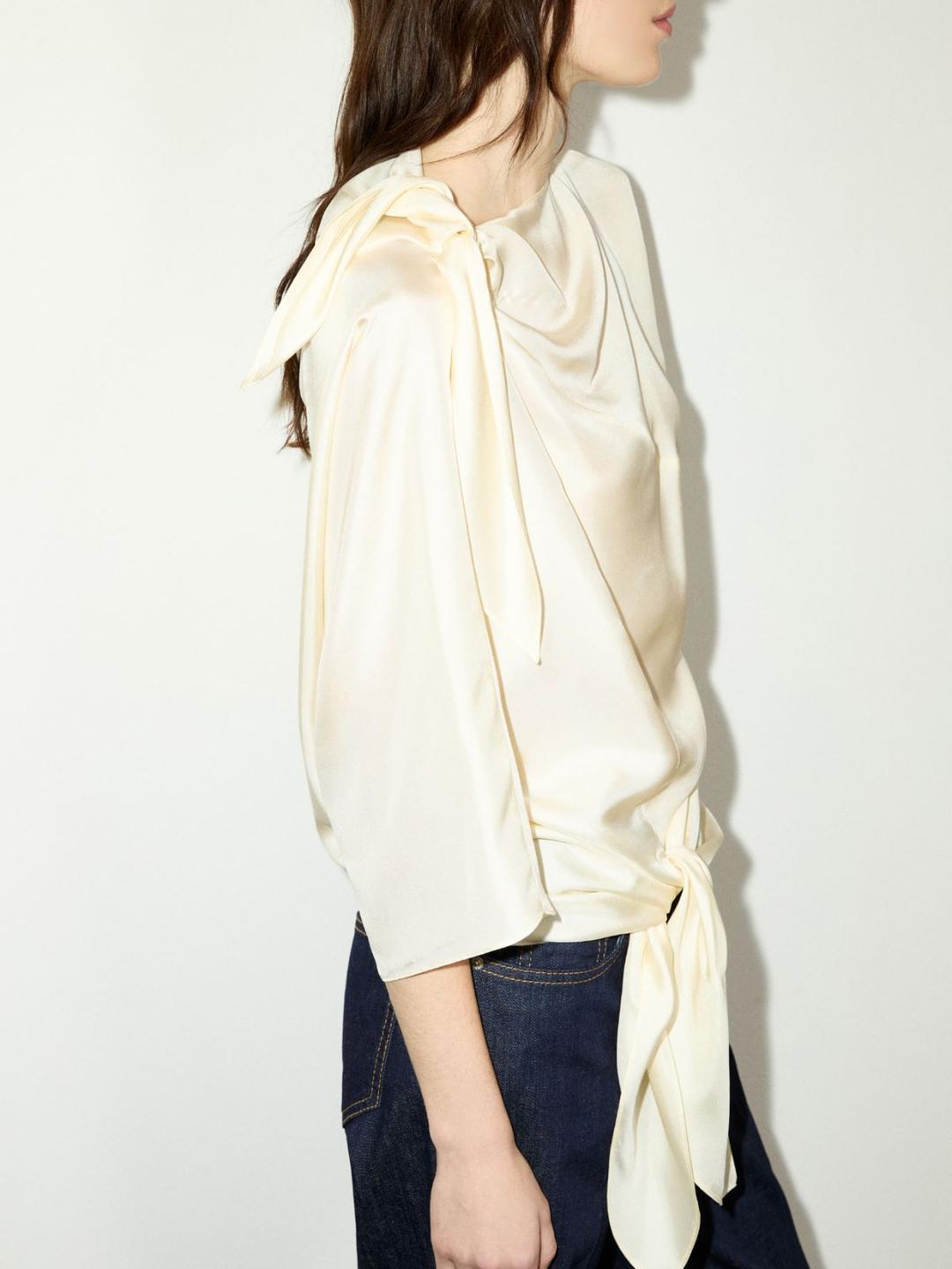 Blusa in twill di seta | Max&Co Blusa in twill di seta - vista alternativa - 7 | Max&Co