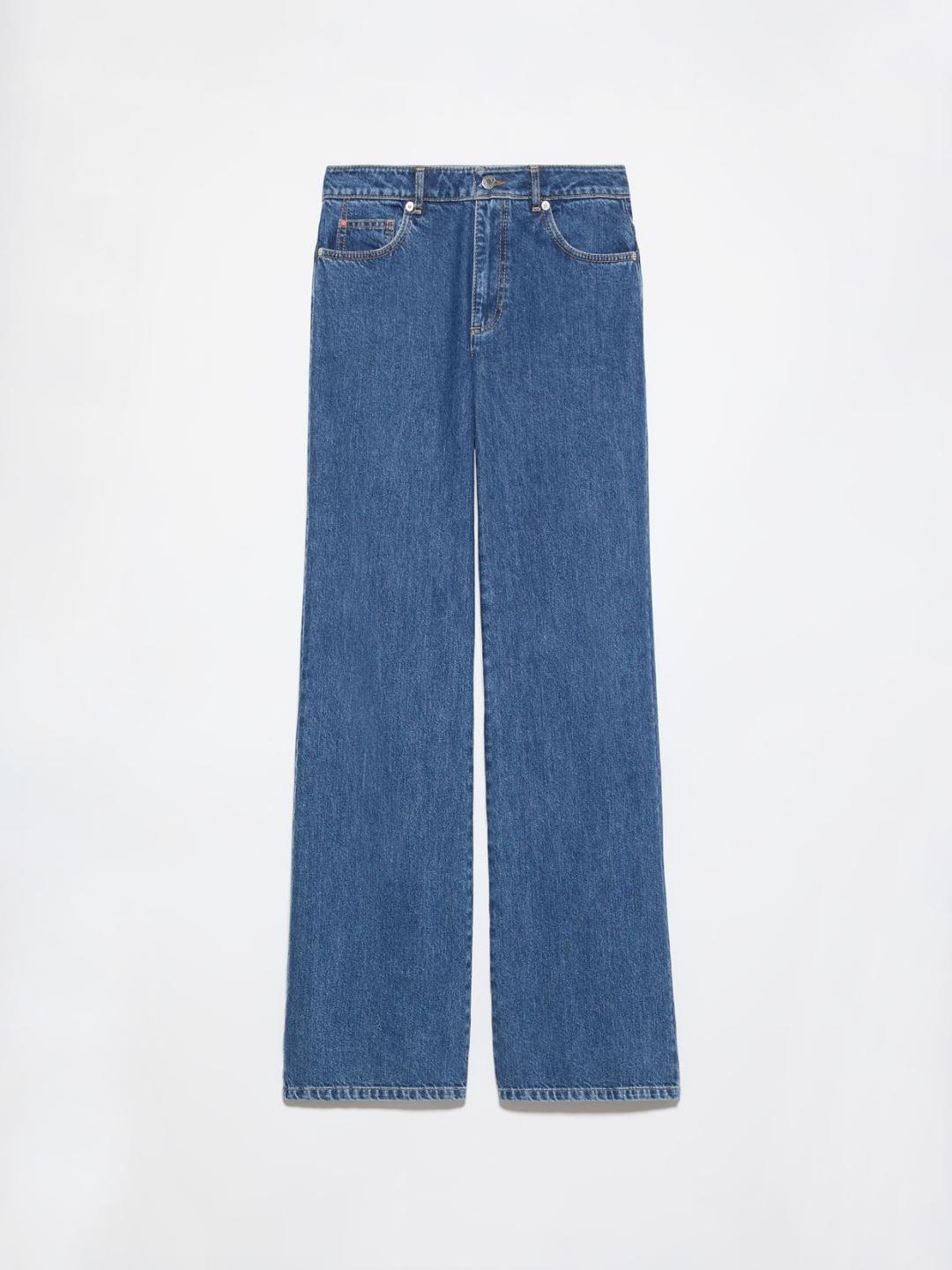 Jeans loose fit washed blue | Max&Co Jeans loose fit washed blue in denim morbido con lavaggio effetto vissuto, vita regolare e gamba dritta. | Max&Co