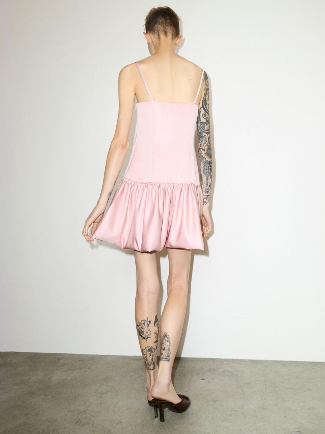 Mini balloon dress in duchesse | Max&Co Mini balloon dress in duchesse - vista alternativa - 10 | Max&Co