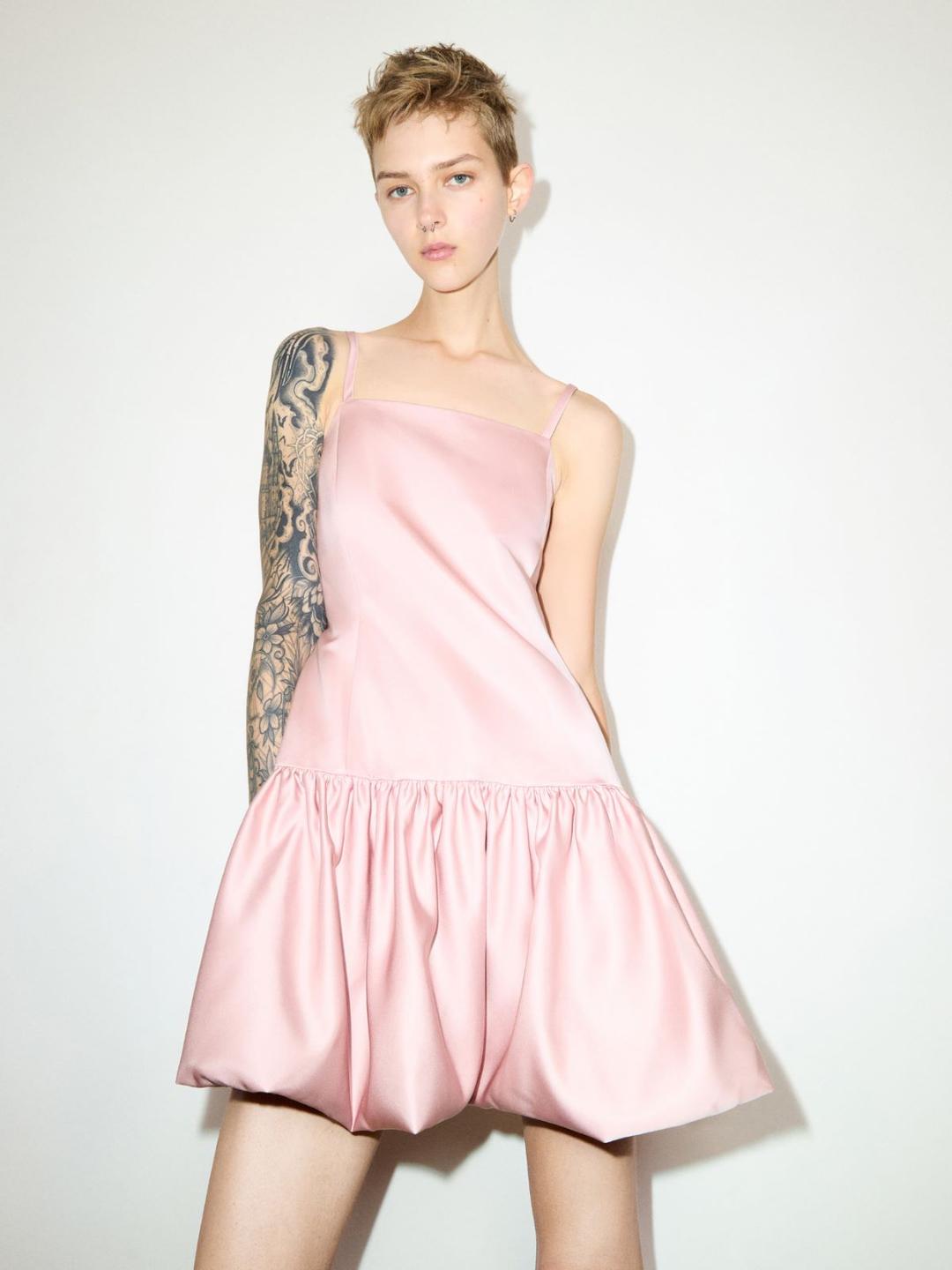 Mini balloon dress in duchesse | Max&Co Mini balloon dress in duchesse - vista alternativa - 10 | Max&Co