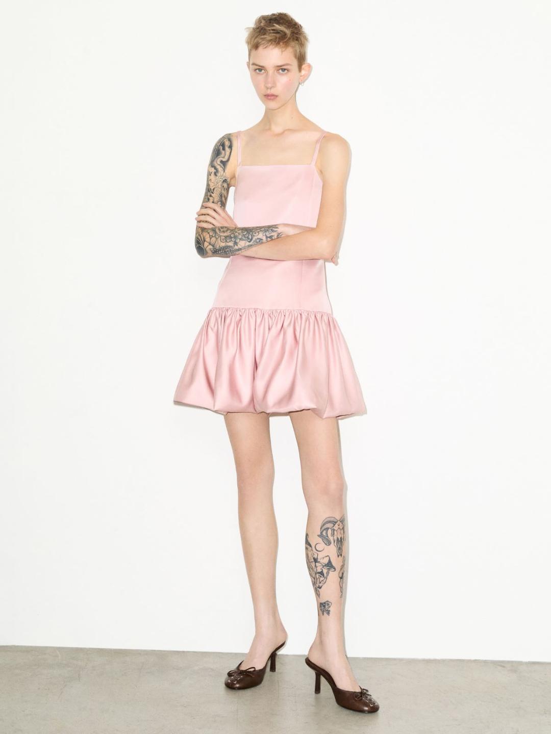 Mini balloon dress in duchesse | Max&Co Mini balloon dress in duchesse - vista alternativa - 10 | Max&Co