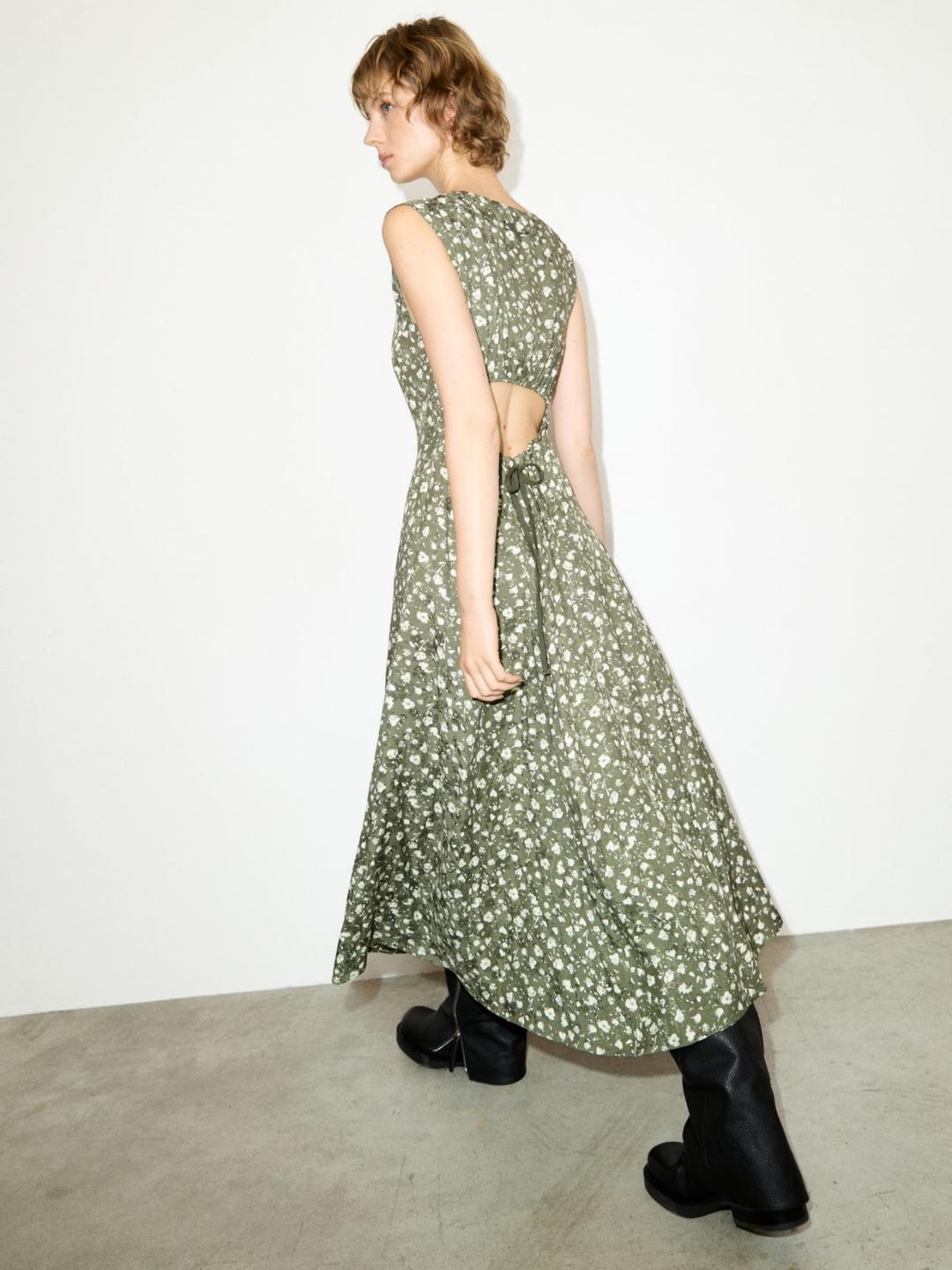 Abito midi in tessuto jacquard | Max&Co Abito midi in tessuto jacquard - vista alternativa - 3 | Max&Co