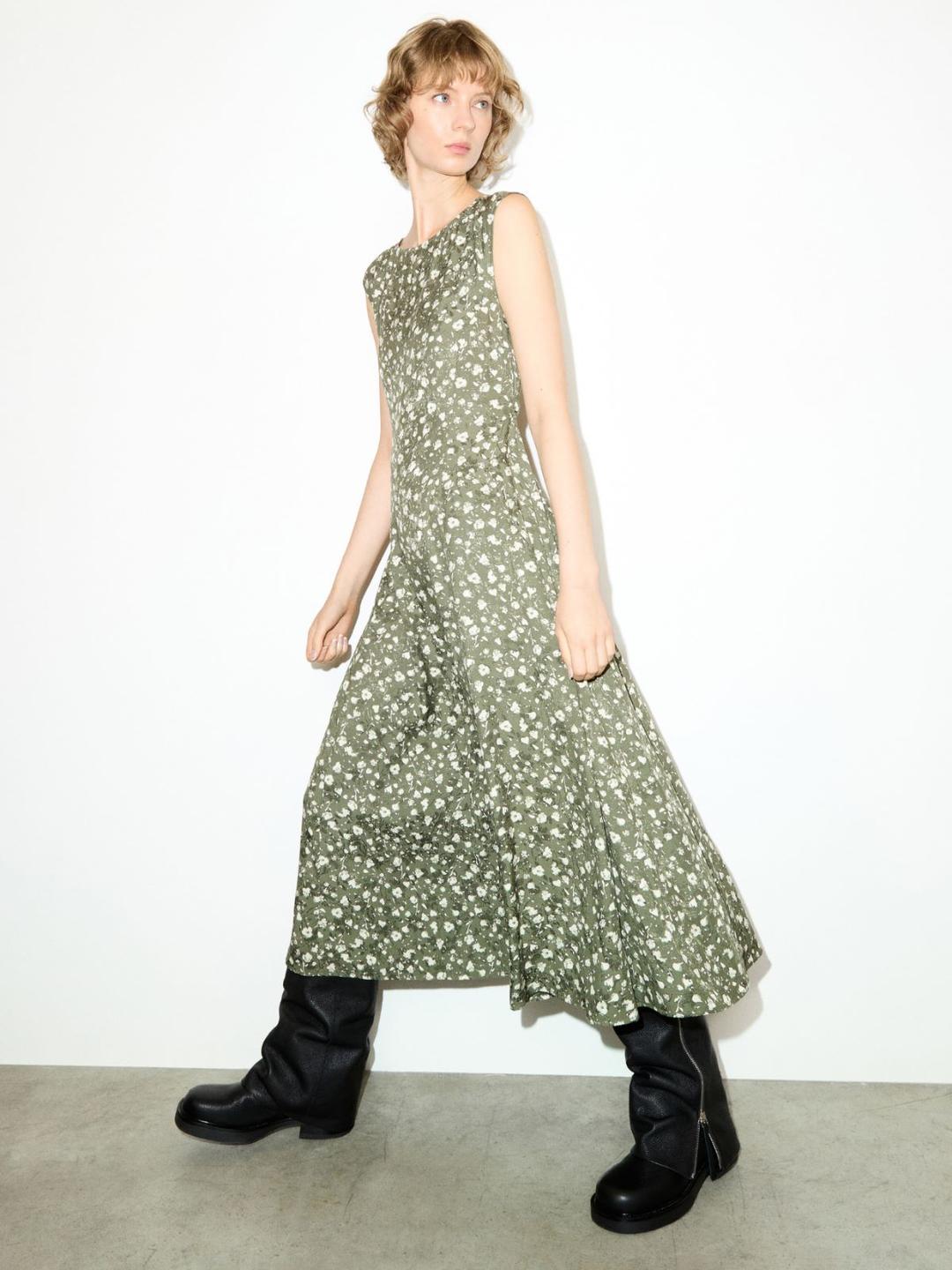 Abito midi in tessuto jacquard | Max&Co Abito midi in tessuto jacquard - vista alternativa - 3 | Max&Co