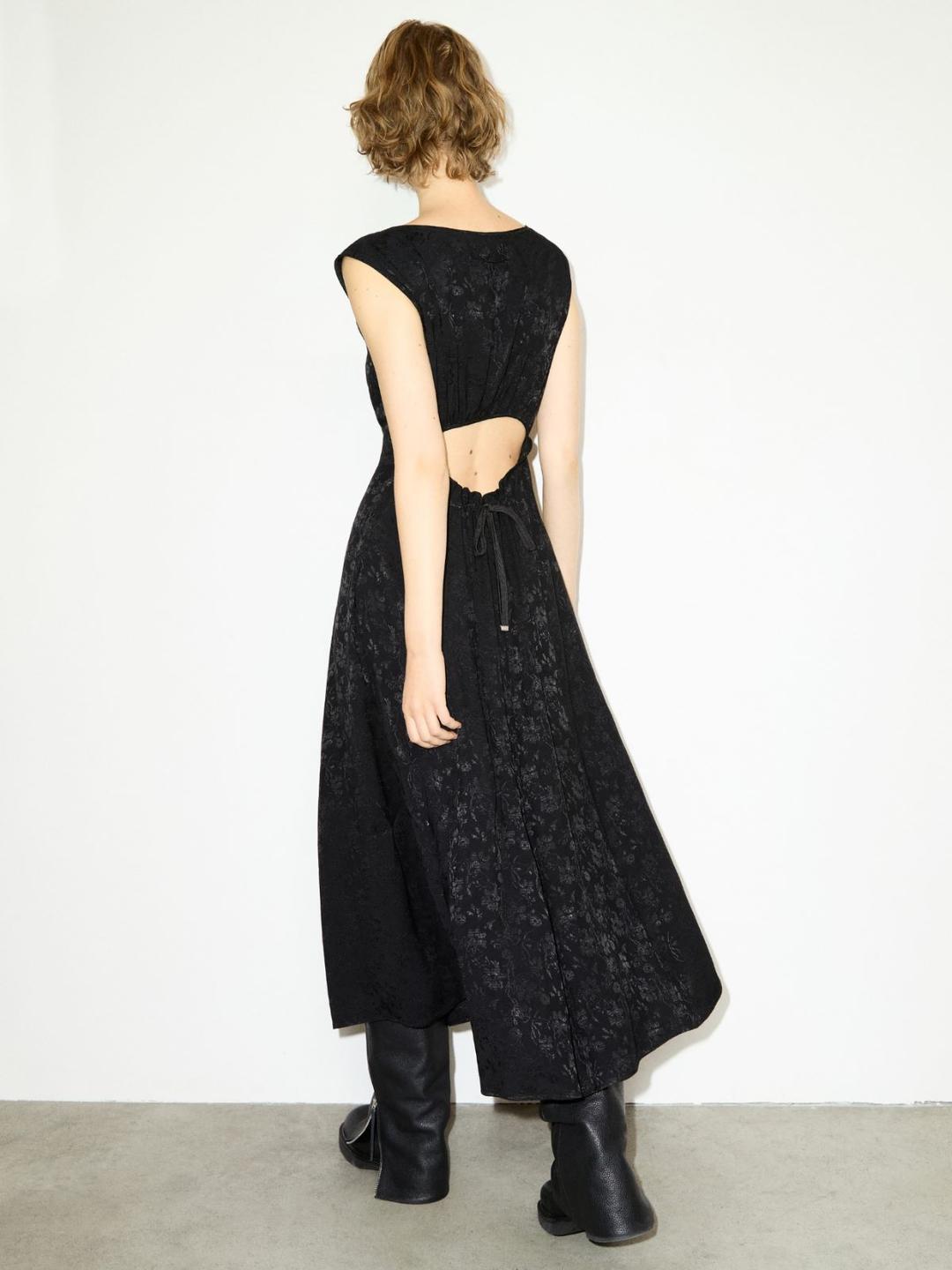 Abito midi in tessuto jacquard | Max&Co Abito midi in tessuto jacquard - vista alternativa - 2 | Max&Co