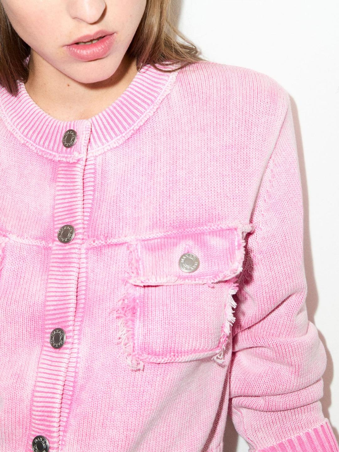 Cardigan in cotone stone washed | Max&Co Cardigan in cotone stone washed - vista alternativa - 2 | Max&Co